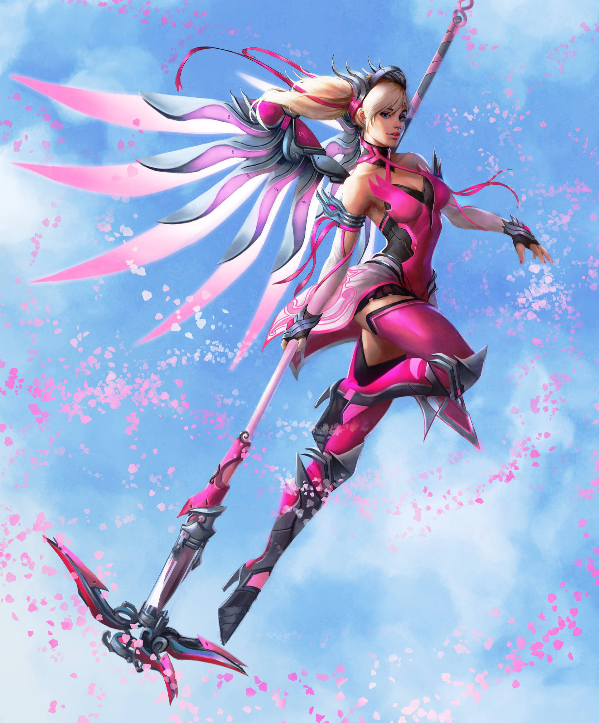 Pink Mercy na May Pakpak Wallpaper