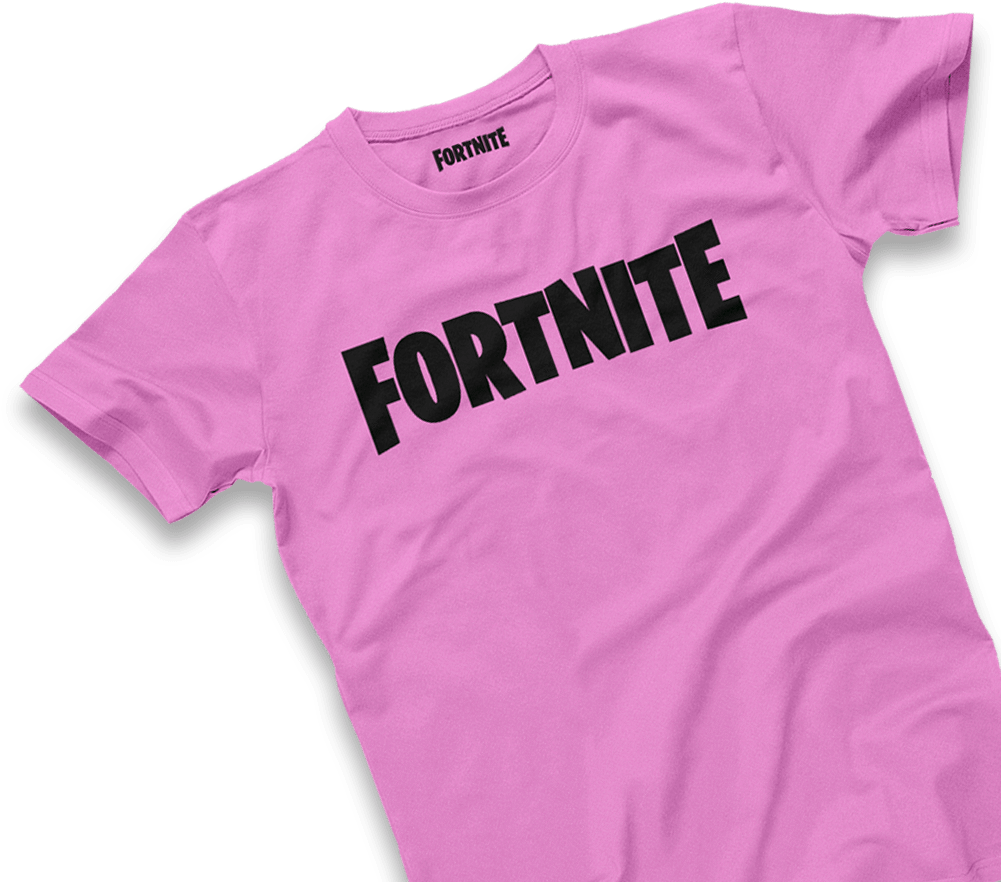 Pink na T-Shirt na Logo ng Fortnite Wallpaper