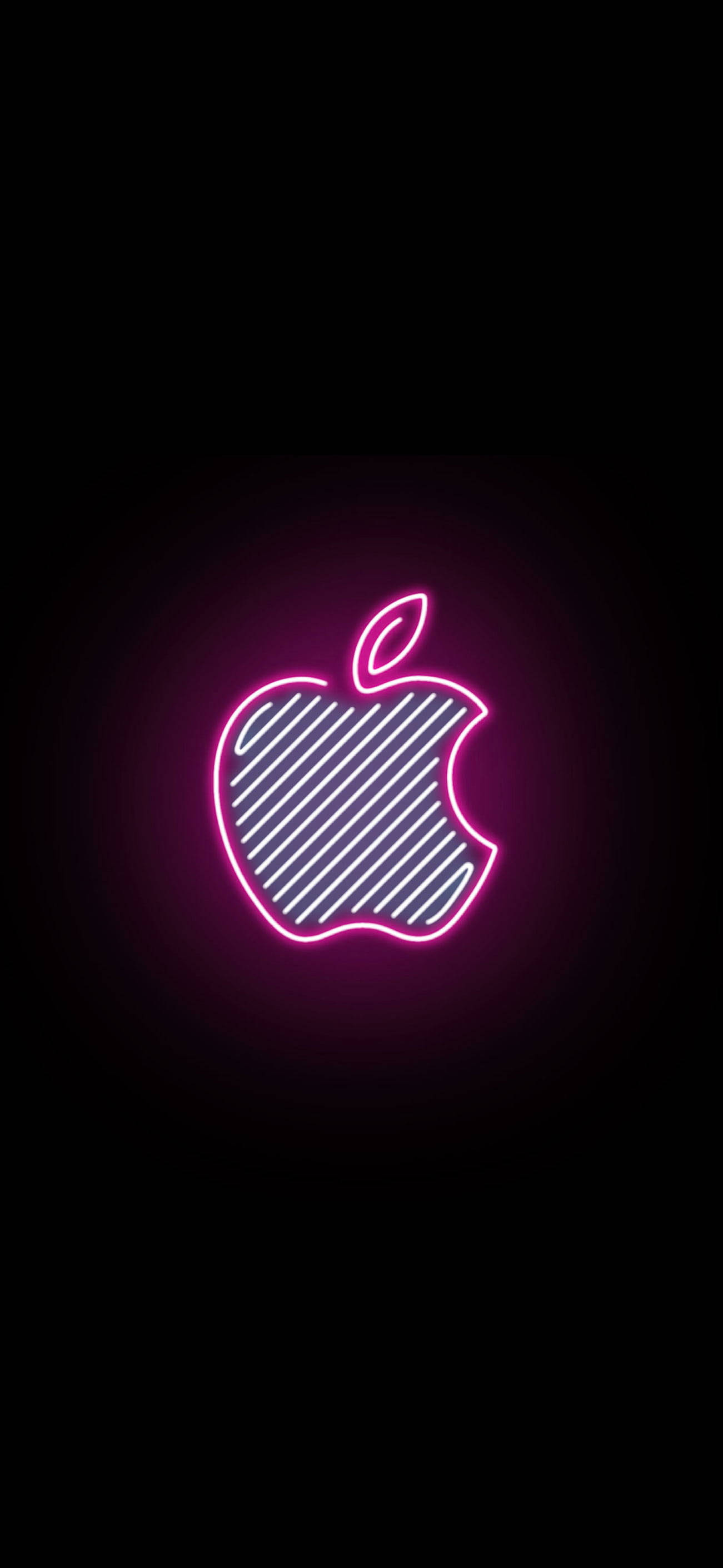 Pink Neon Aesthetic iPhone Logo Wallpaper