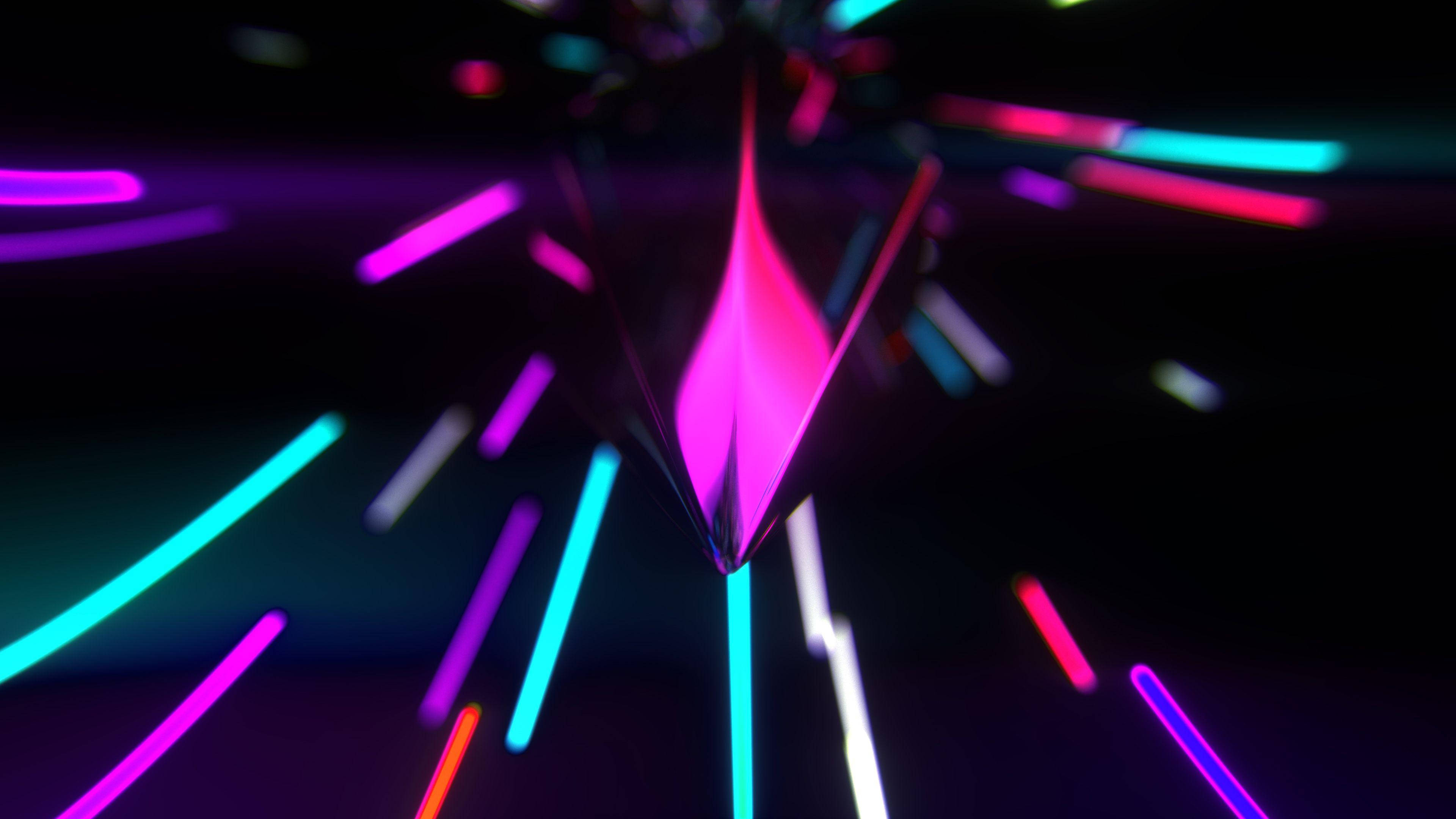 Piraso ng Neon na Liwanag Wallpaper