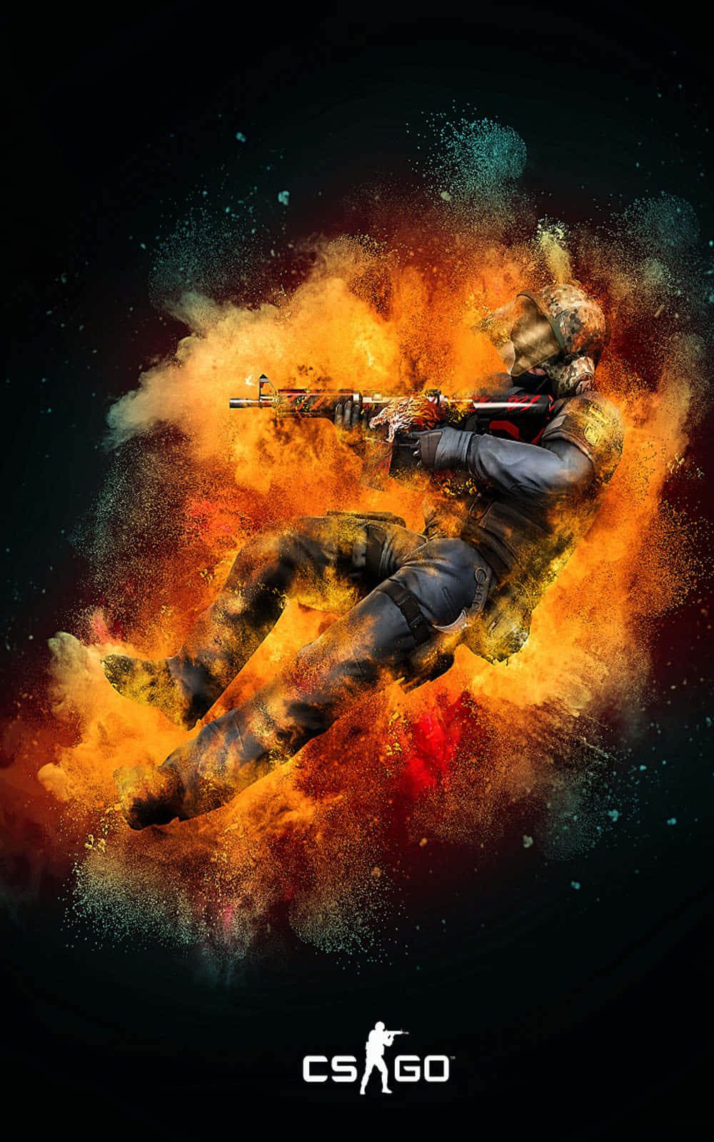 Pixel 3 Counter-strike Global Offensive Background Fire Wallpaper