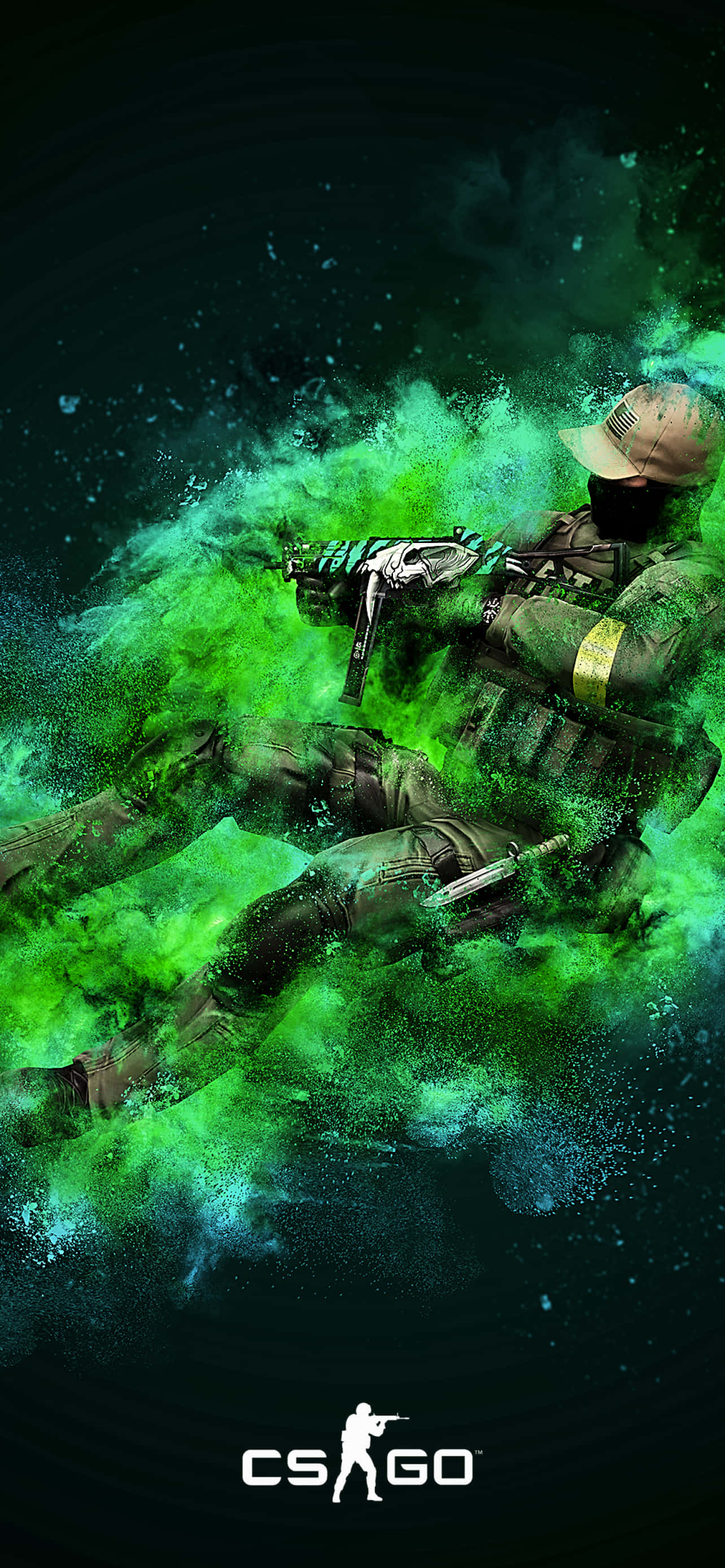 Pixel 3 Counter-strike Global Offensive Background Green Wallpaper