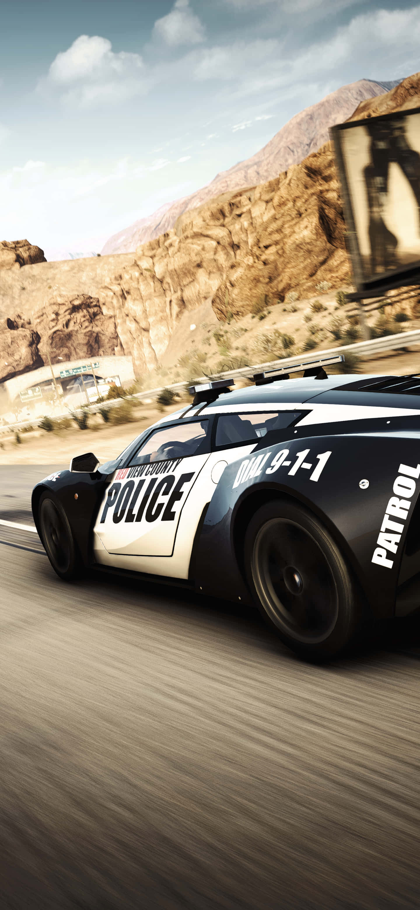 Pixel 3 Need For Speed Likuran Itim at Puti Pulisya Kotse Wallpaper
