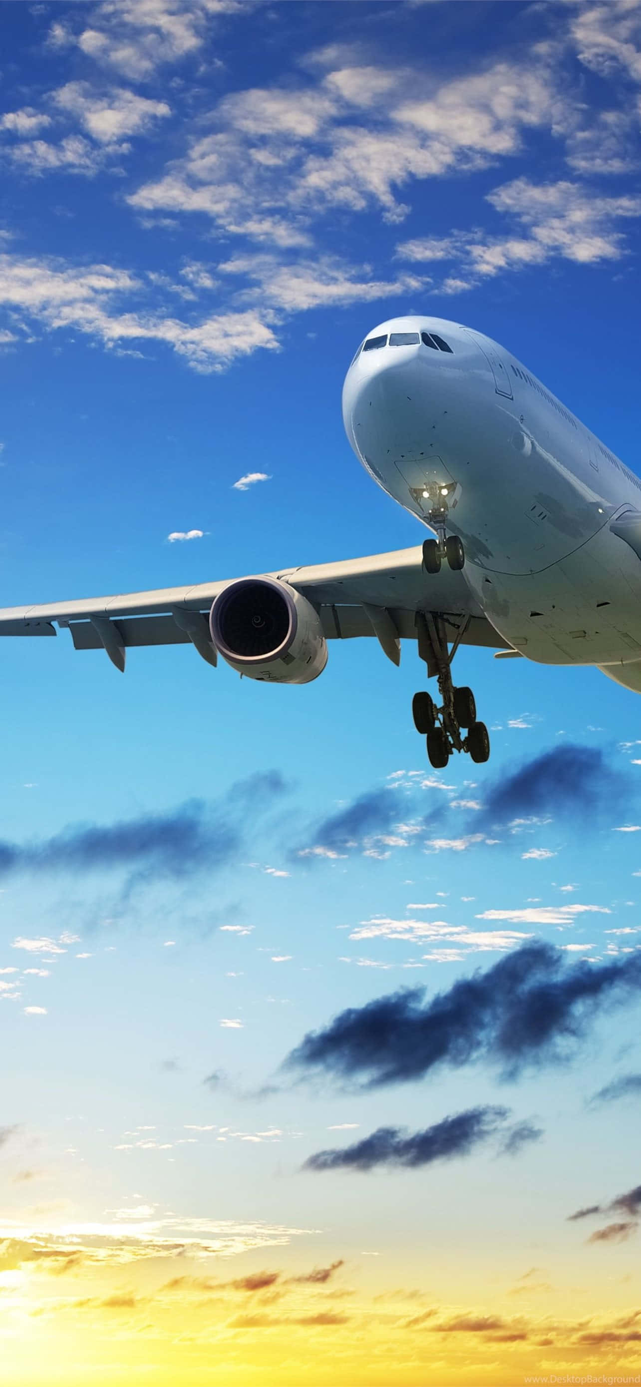 Pixel 3 Small Planes Background Landing Airplane Wallpaper