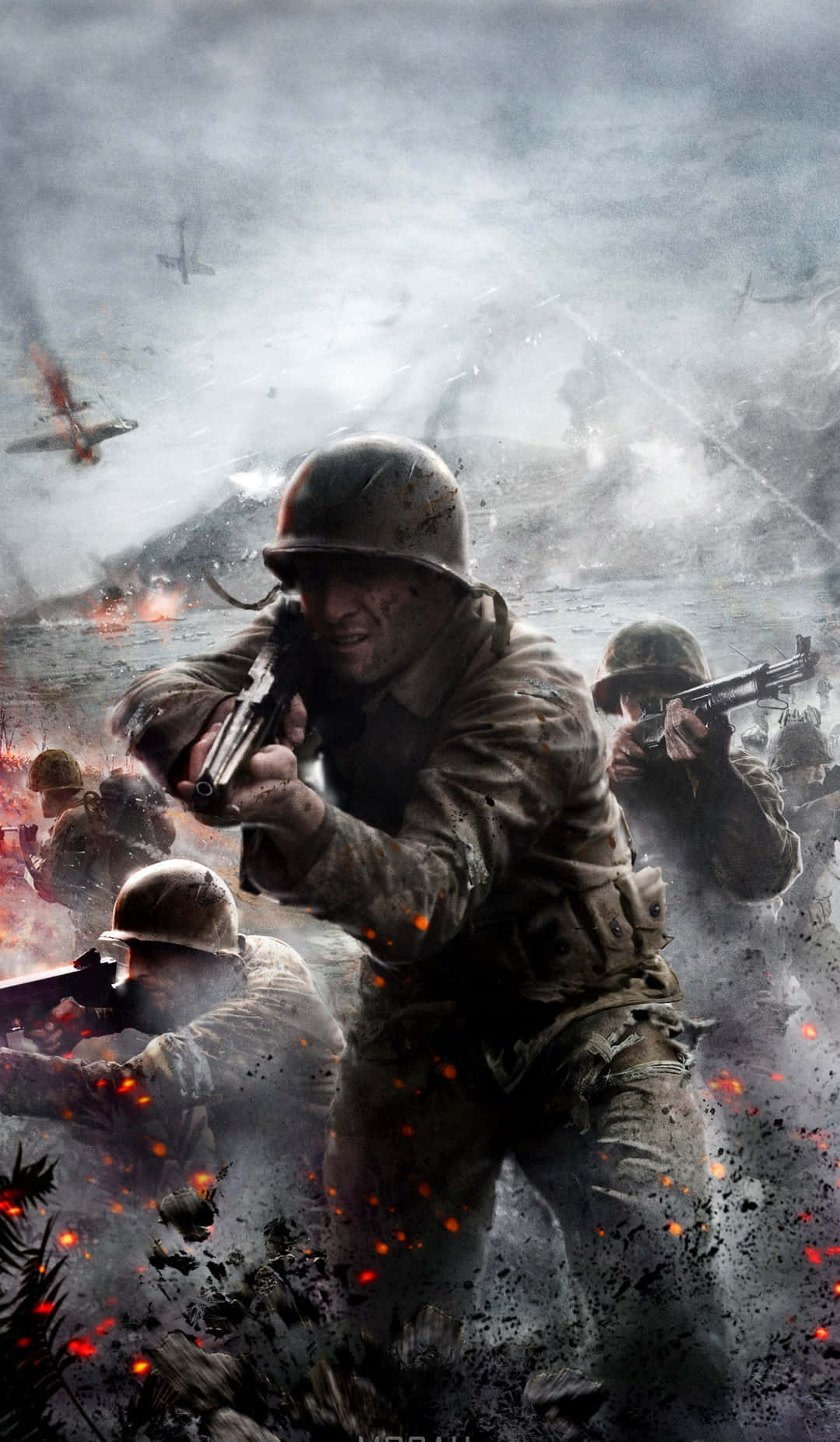 Pixel 3xl Battlefield 1 Background Soldiers In An Ashy Environment Wallpaper