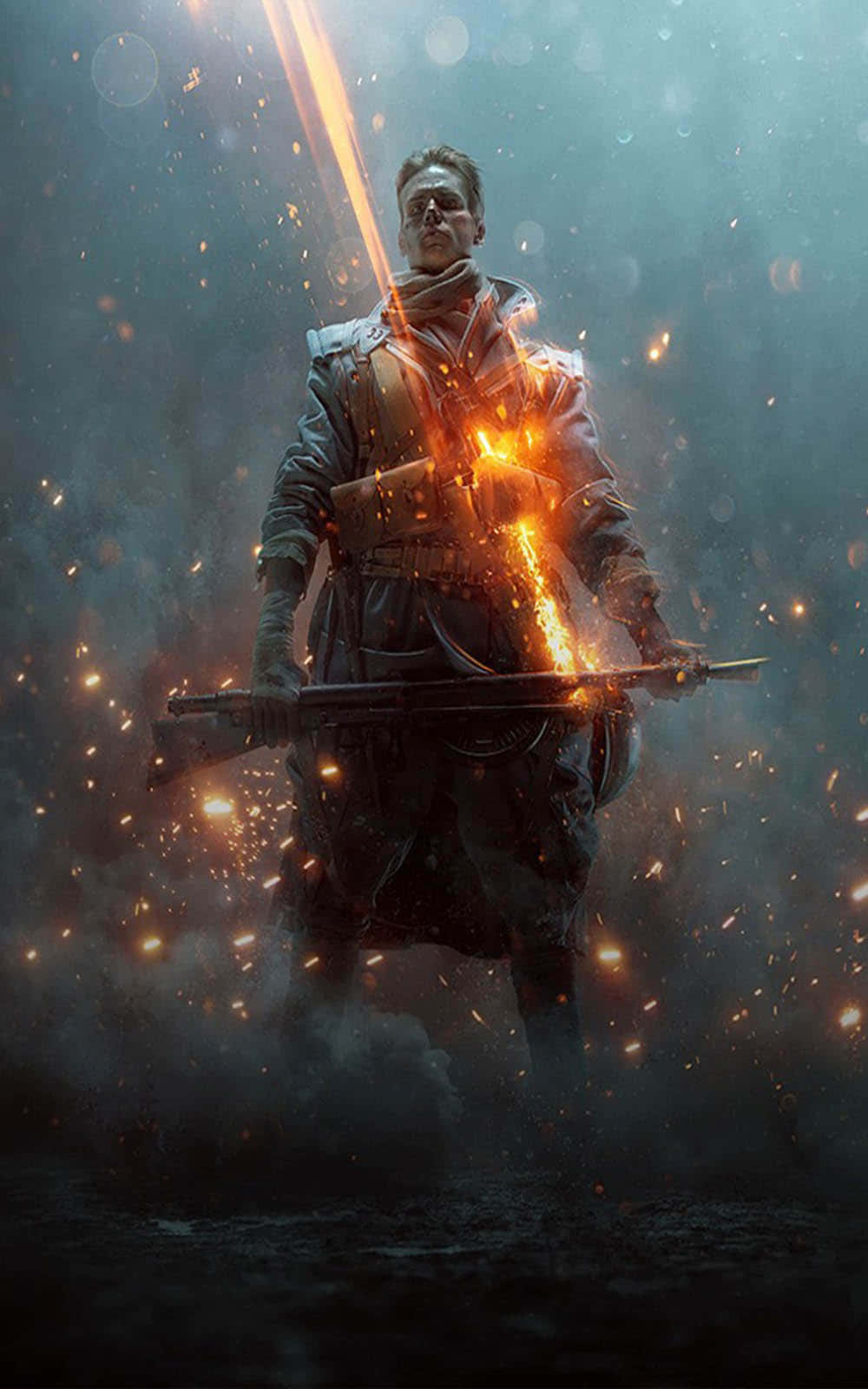 Pixel 3xl Battlefield 1 Background Soldier Holding His Gun Wallpaper