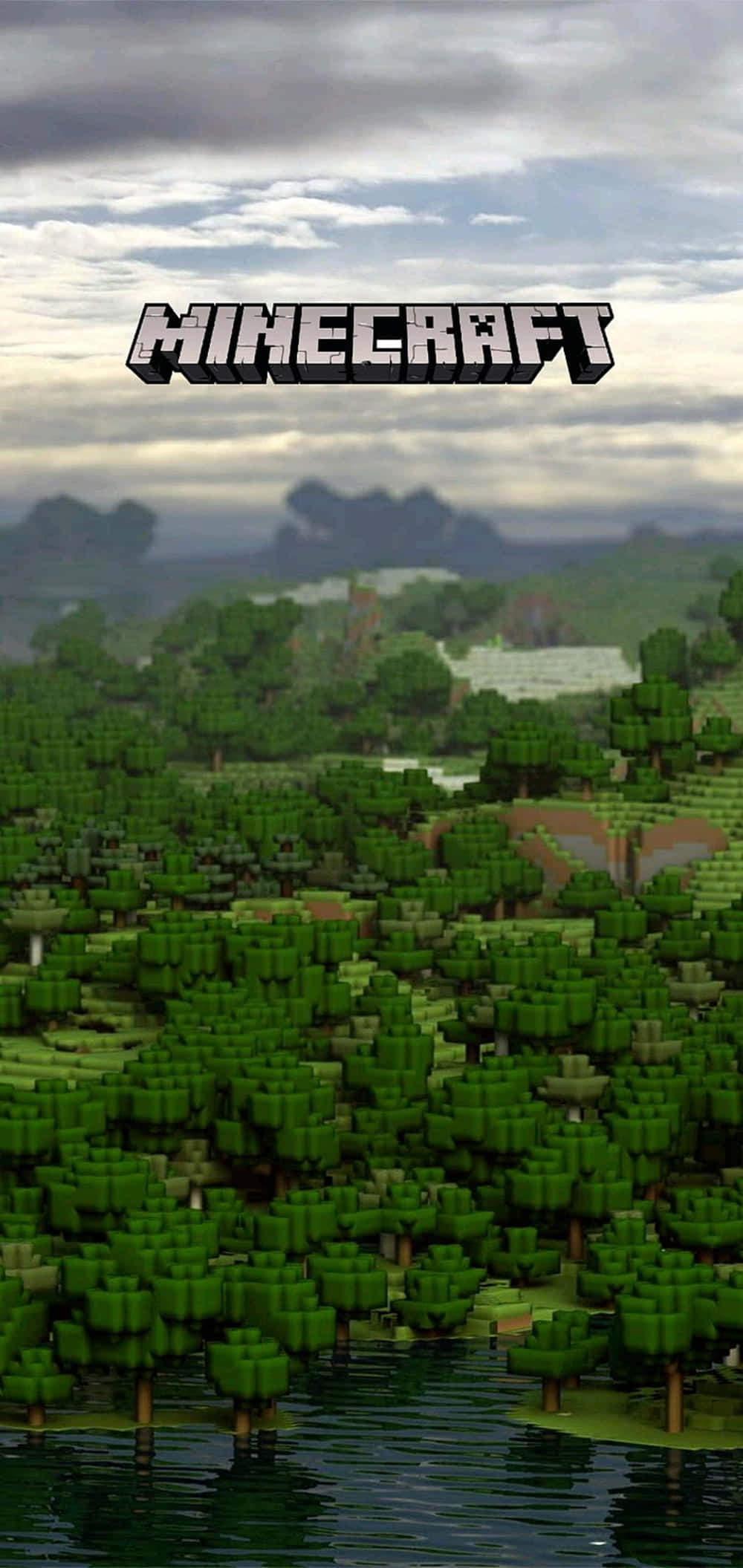 Pixel 3xl Minecraft Background Gray Clouds Wallpaper