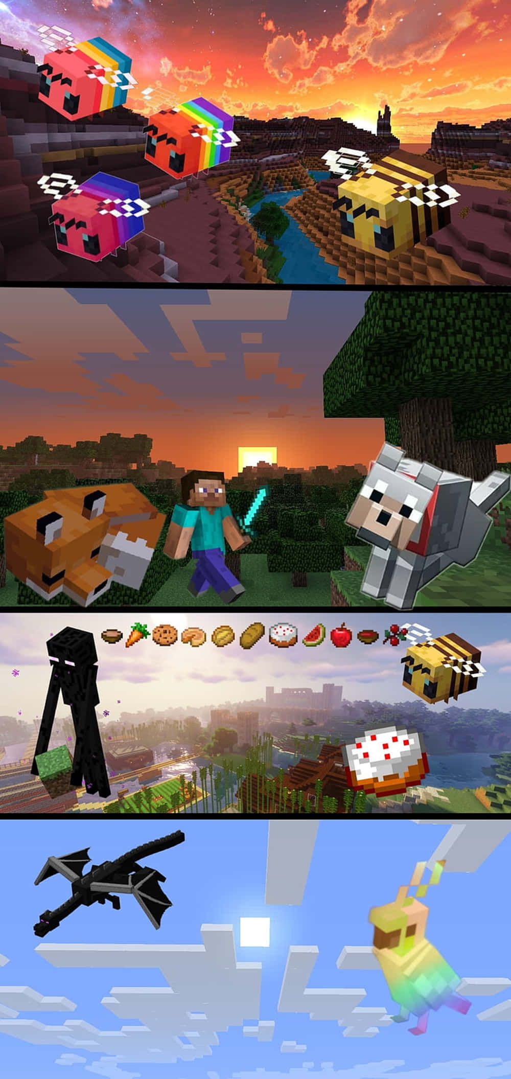 Pixel 3xl Minecraft Background Sceneries Wallpaper