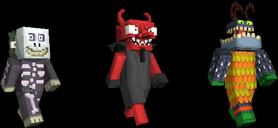 Pixel Art ng mga Tauhan ng Nightmare Wallpaper