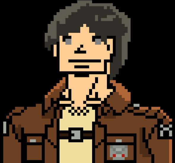 Pixel Art ni Eren Yeager Wallpaper