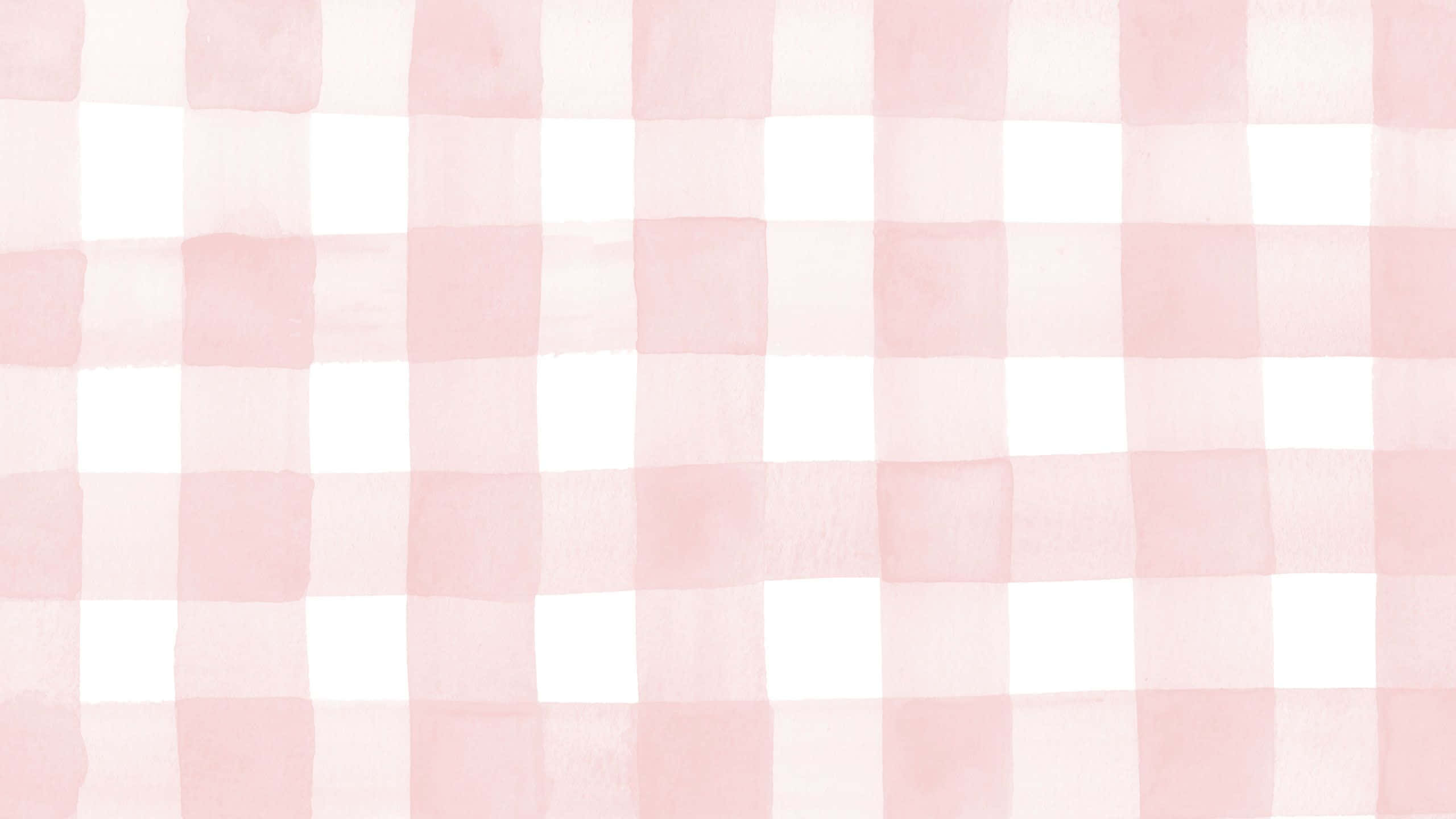 Plaid Peach na Malambot na Aesthetic na Computer Wallpaper