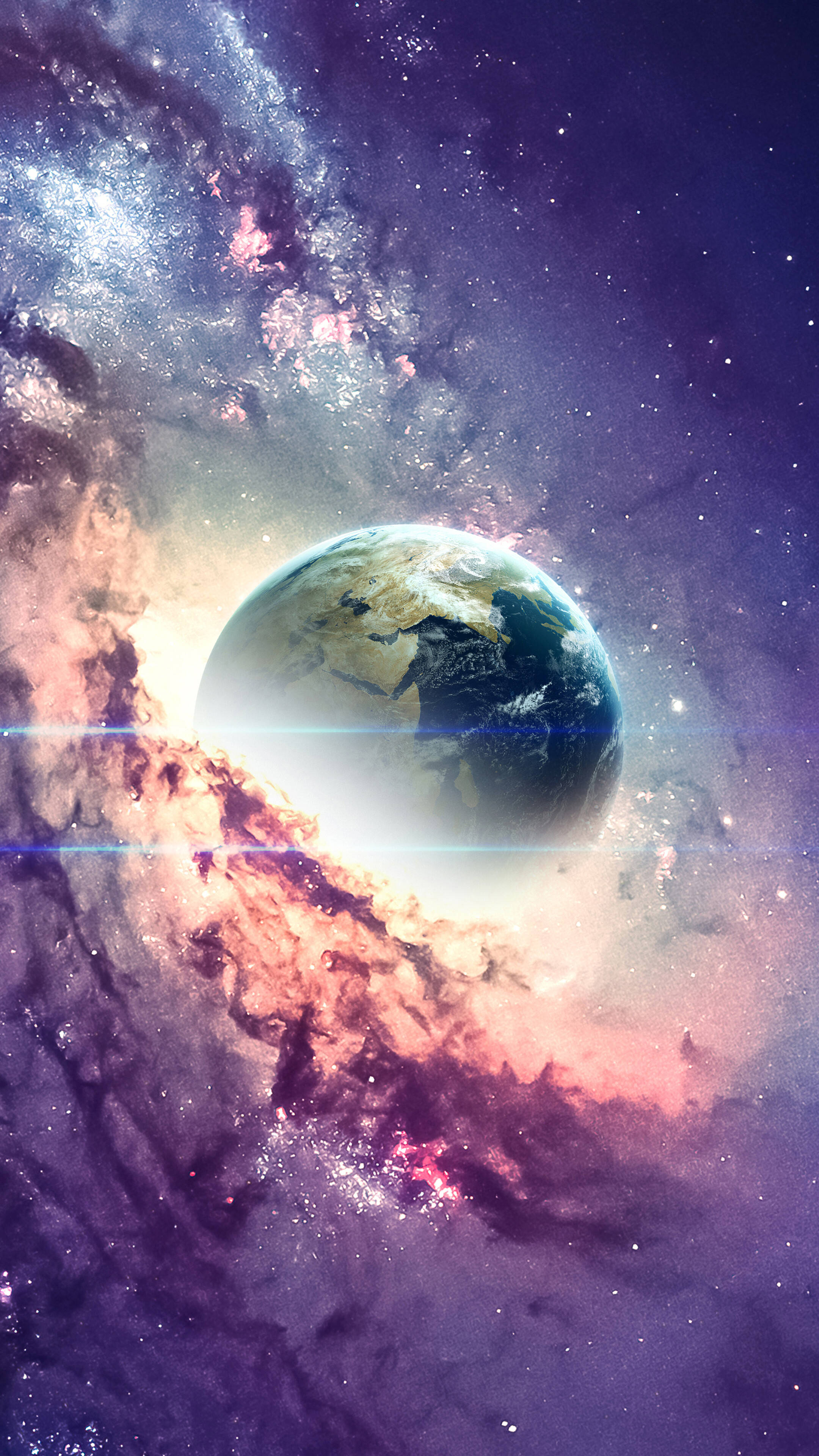 Planet na Sumisikat sa Kalawakan 4K Phone Wallpaper