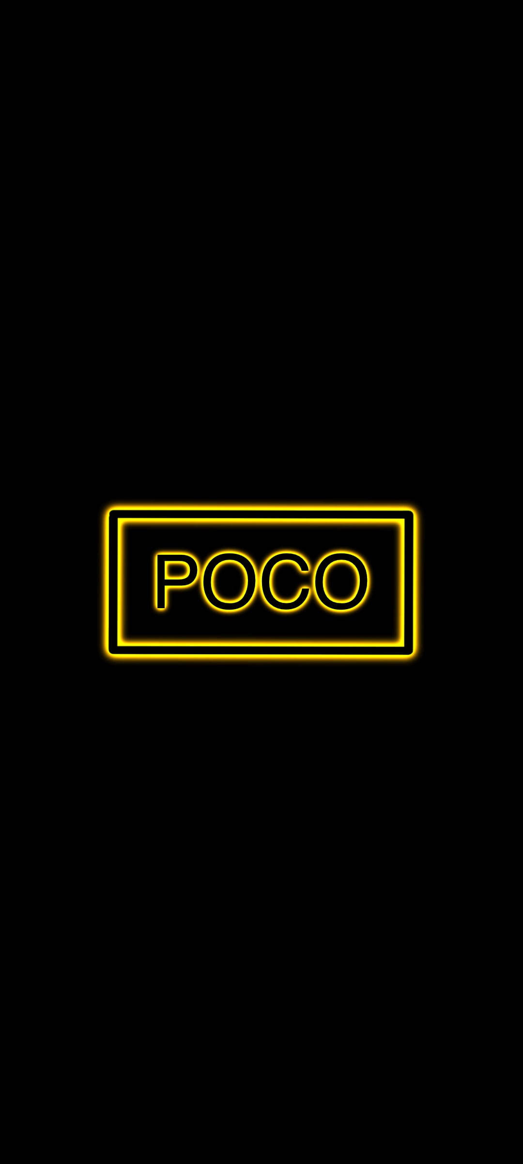 POCO X2 Yellow Font Wallpaper