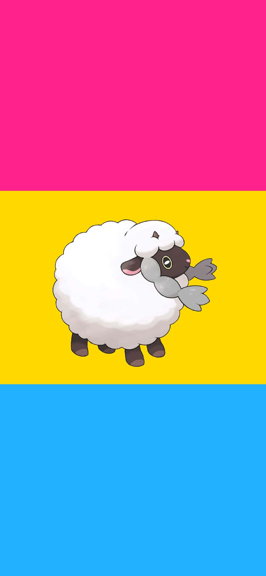 Pokémon Character Wooloo Na May Pan Flag Wallpaper