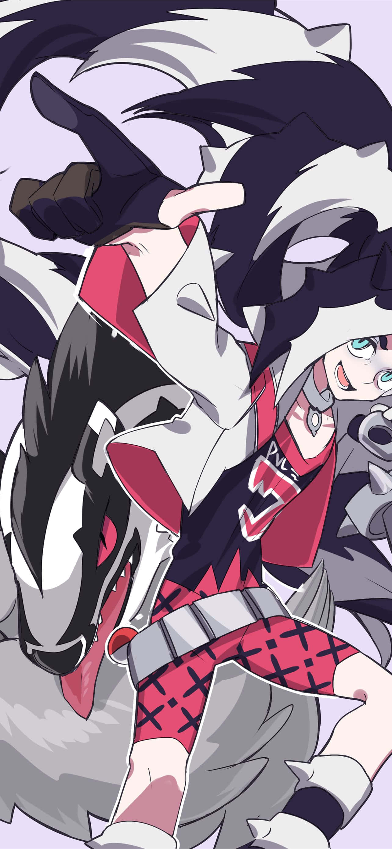 Pokemon Trainer Piers At Obstagoon Wallpaper