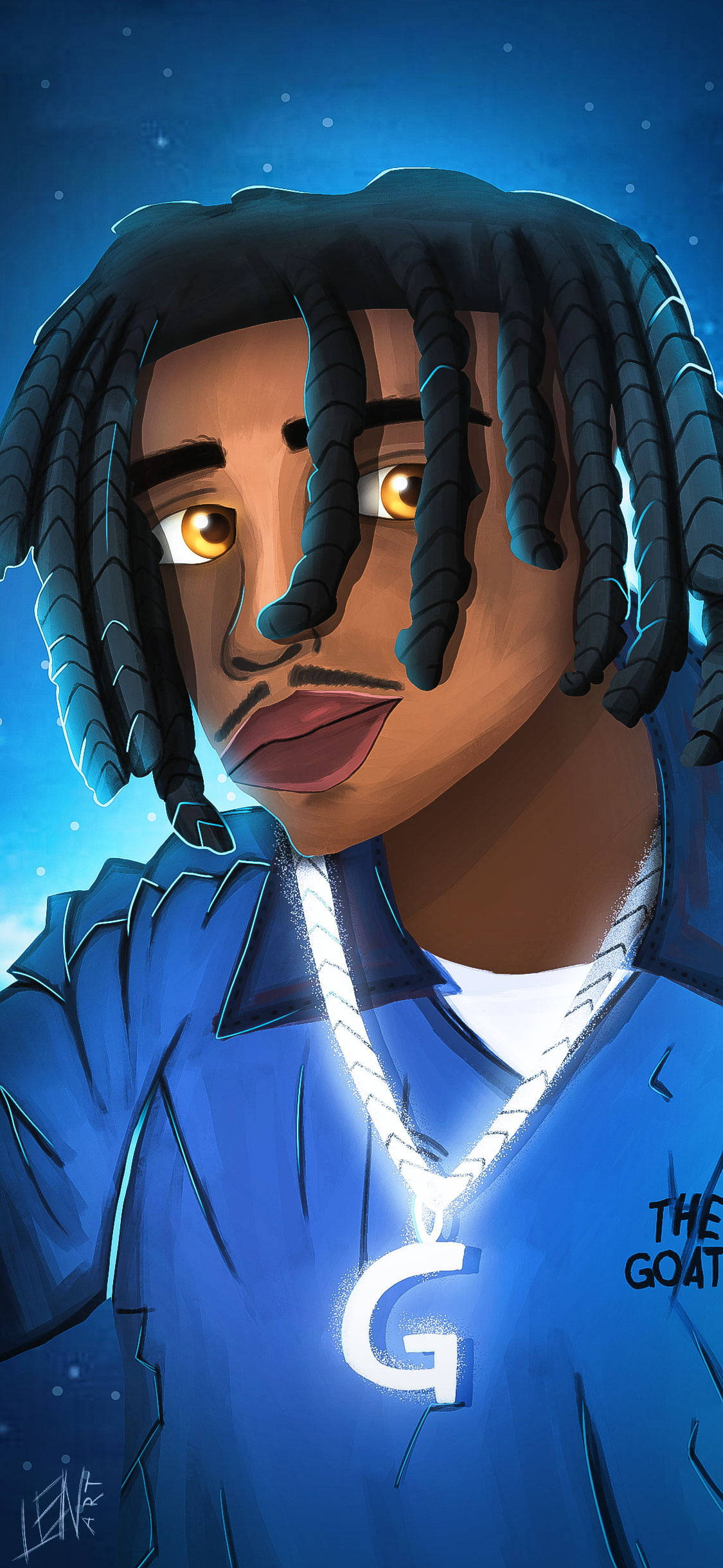 Polo G Cartoon Chain Wallpaper