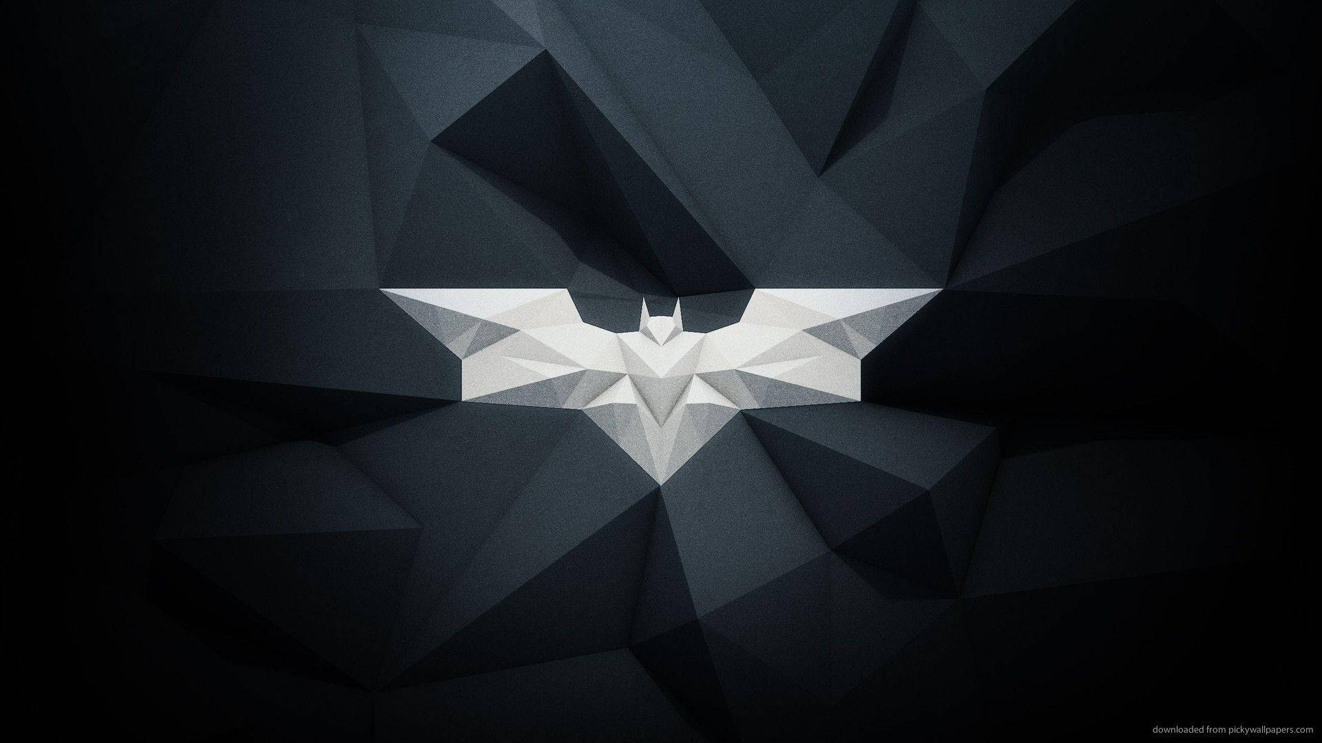 Polygon Art ng Logo ni Batman Wallpaper