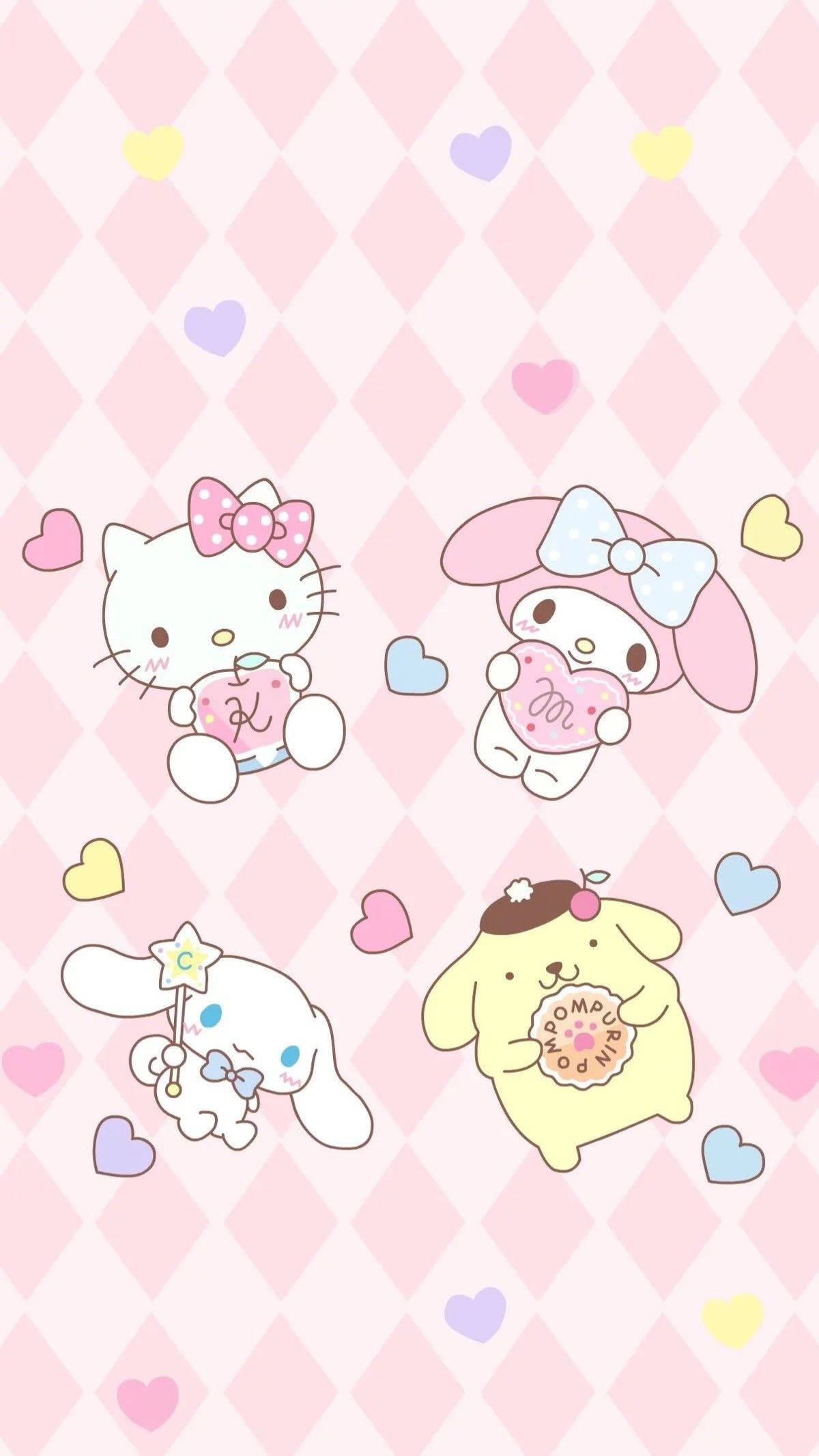 Pompompurin at Hello Kitty, Handa na sa Isang Kawaii na Pakikipagsapalaran! Wallpaper