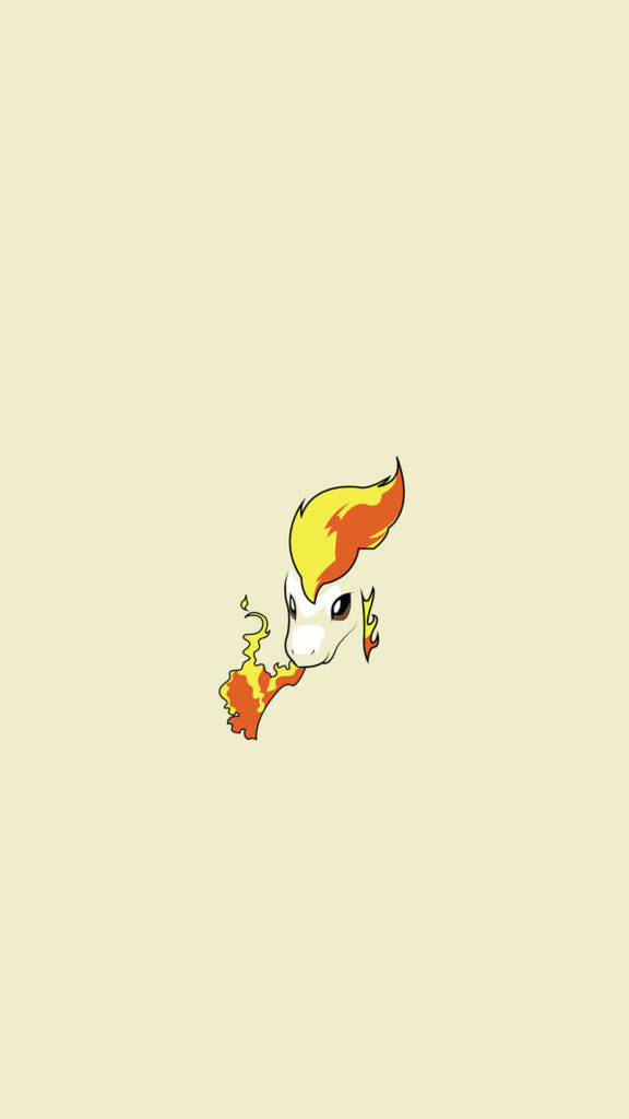 Ponyta Mukha ng Apoy Pokemon iPhone Wallpaper