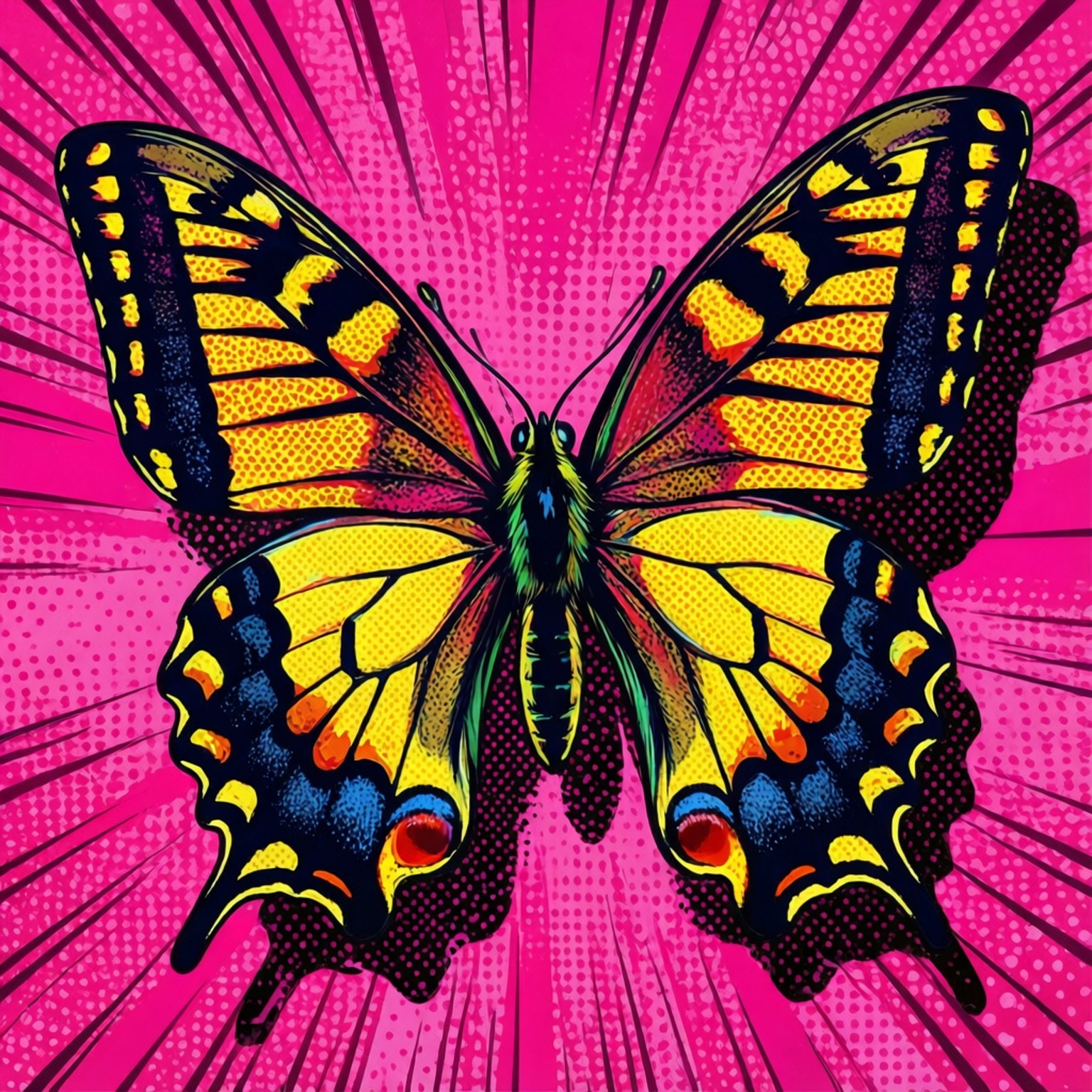 Pop Art Paruparo Wallpaper