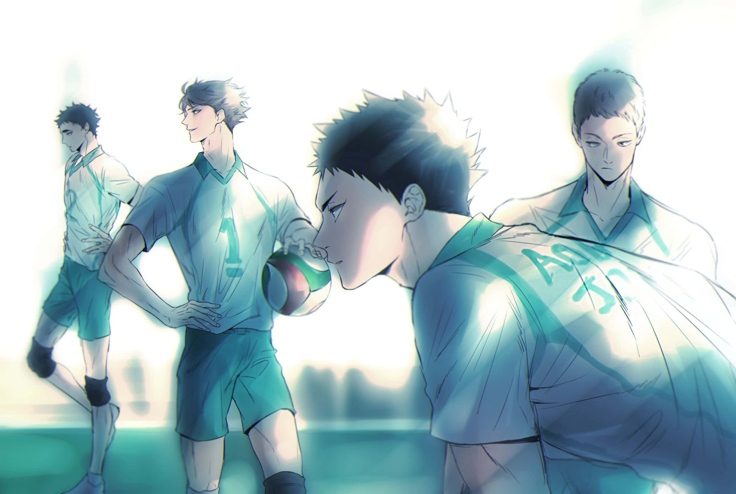 Pormasyon ng Volleyball ng Aoba Johsai Wallpaper