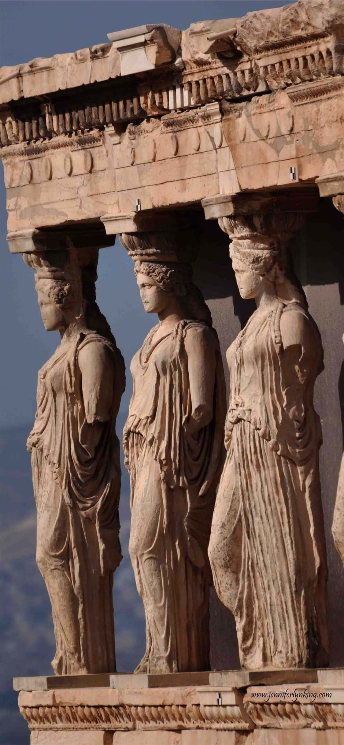 Portiko ng mga Caryatids ang Acropolis Wallpaper