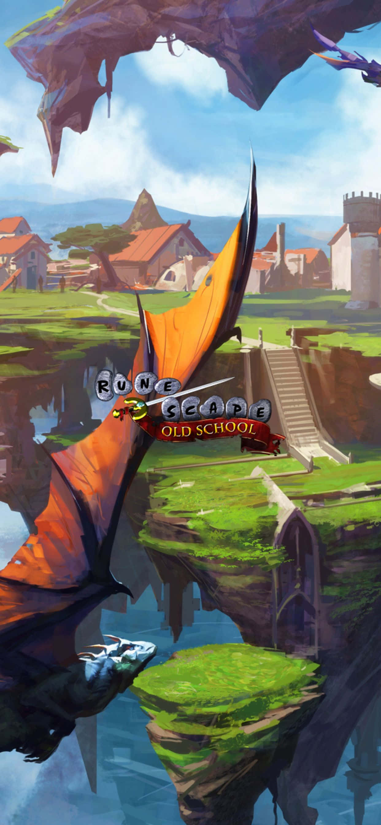 Portrait Dragon iPhone Xs Max Runescape Oldschool Background Wallpaper