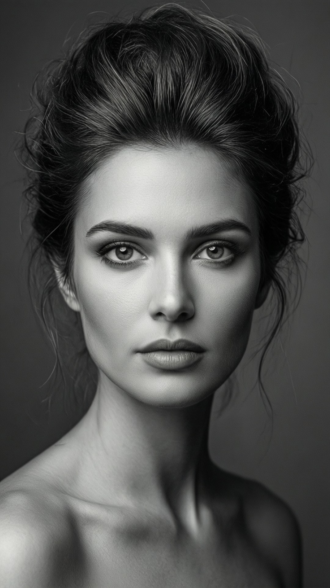 Portrait Editorial na Kulay Abo Wallpaper