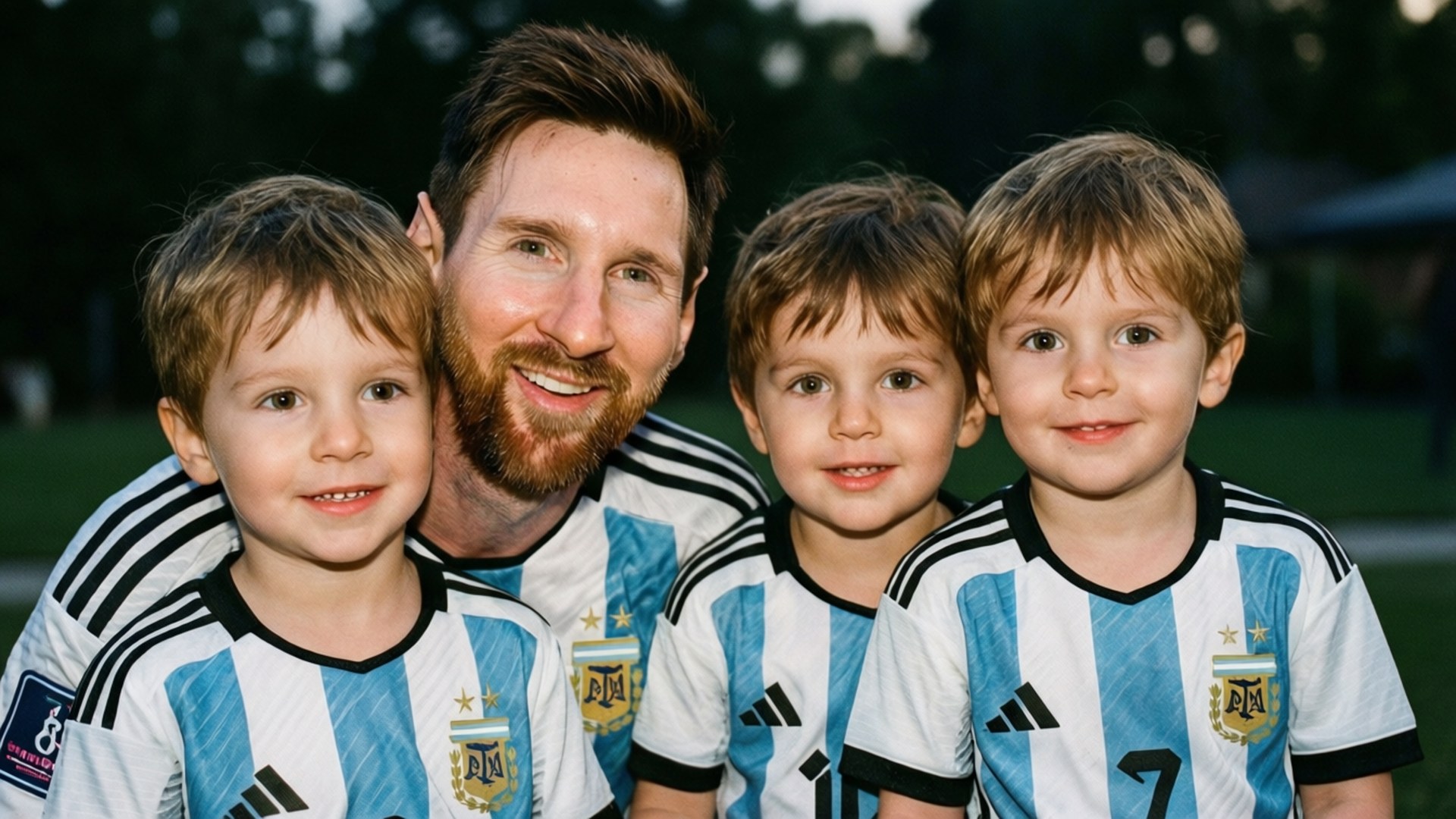 Portrait ng Pamilya Messi Wallpaper