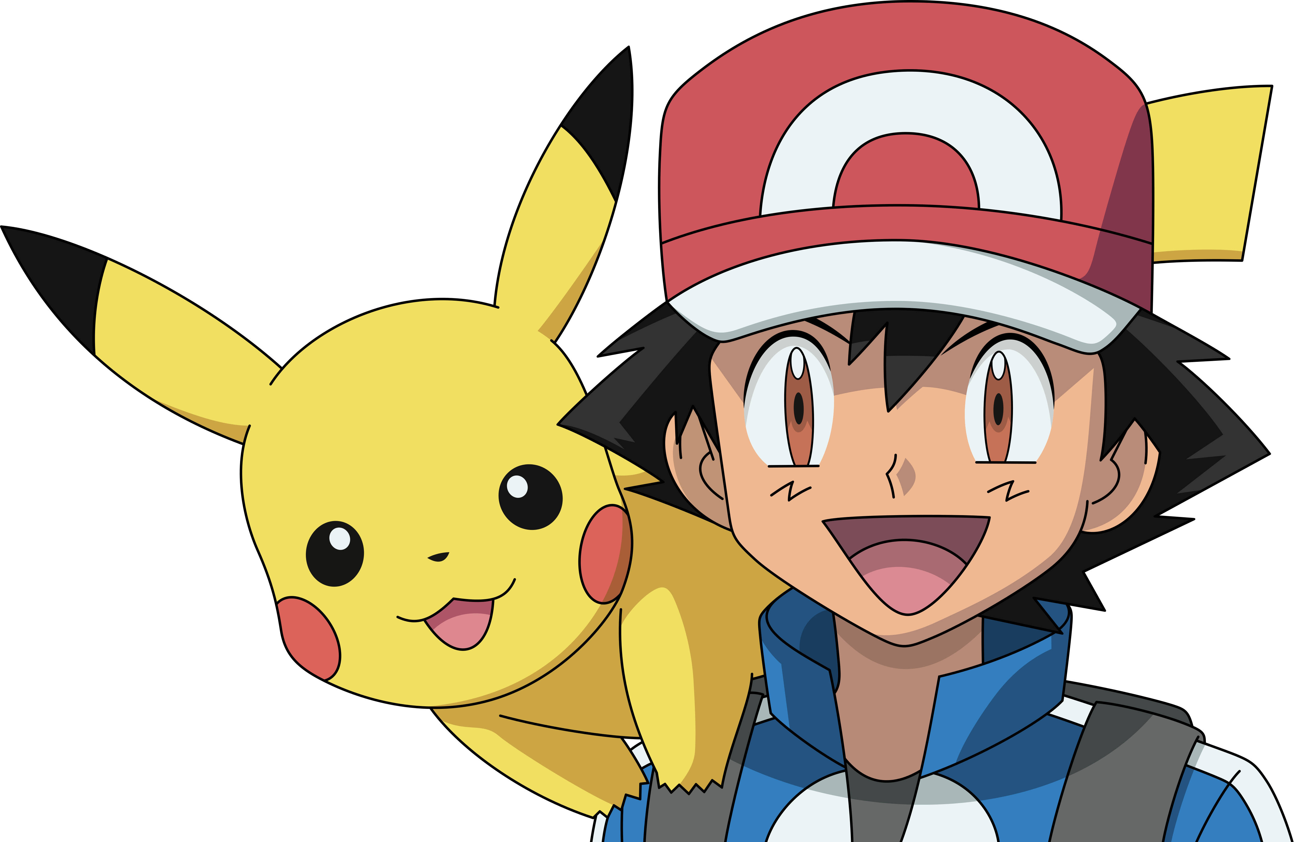 Portrait ni Ash at Pikachu sa HD Wallpaper