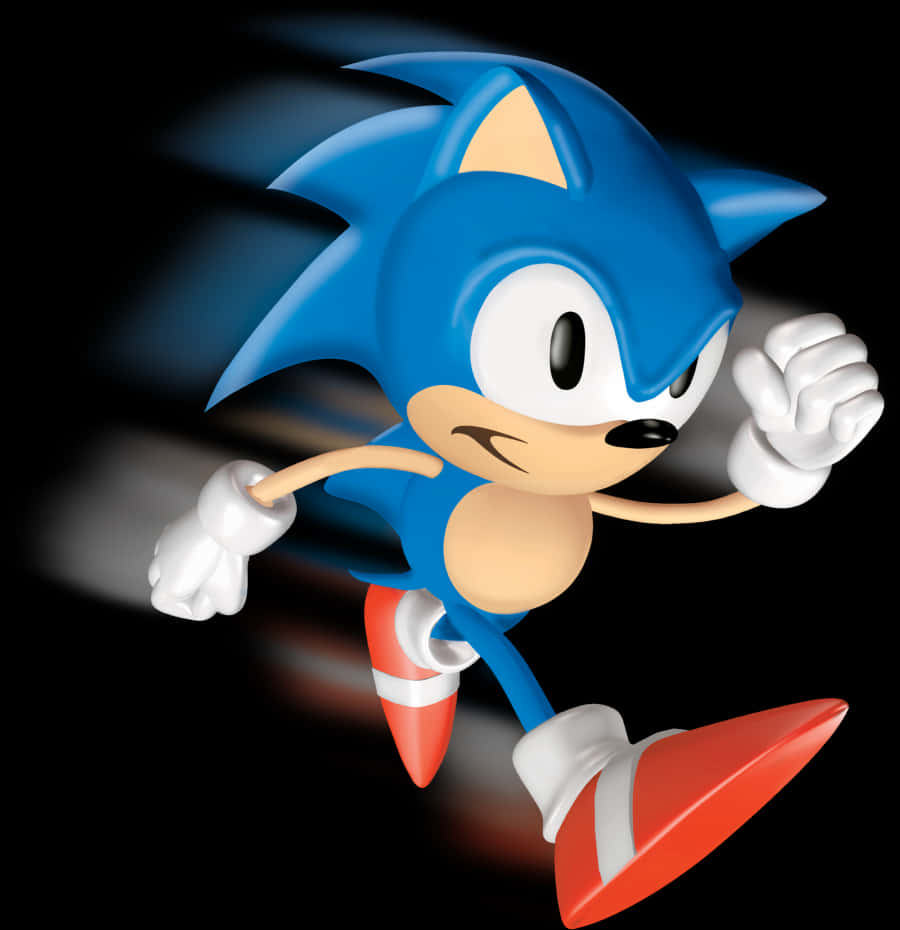 Pose na Tumatakbo si Classic Sonic Wallpaper