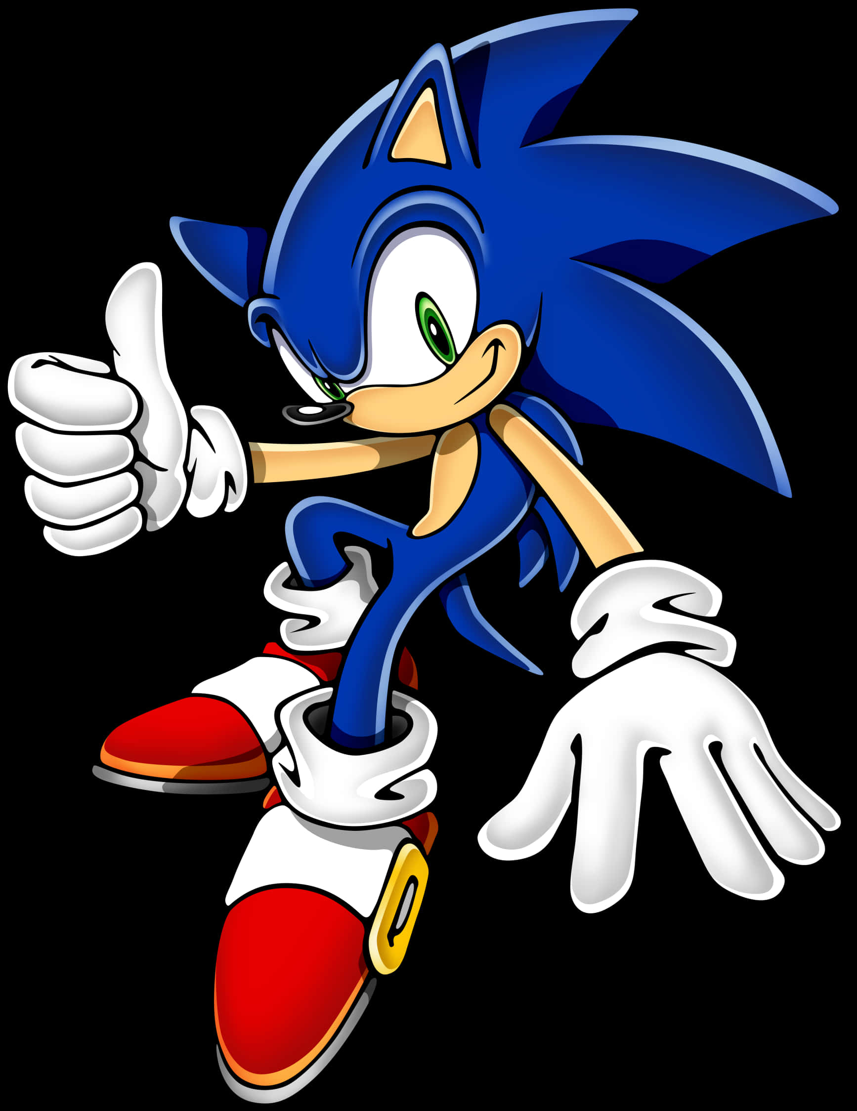 Pose ng Thumbs Up ni Sonic Wallpaper