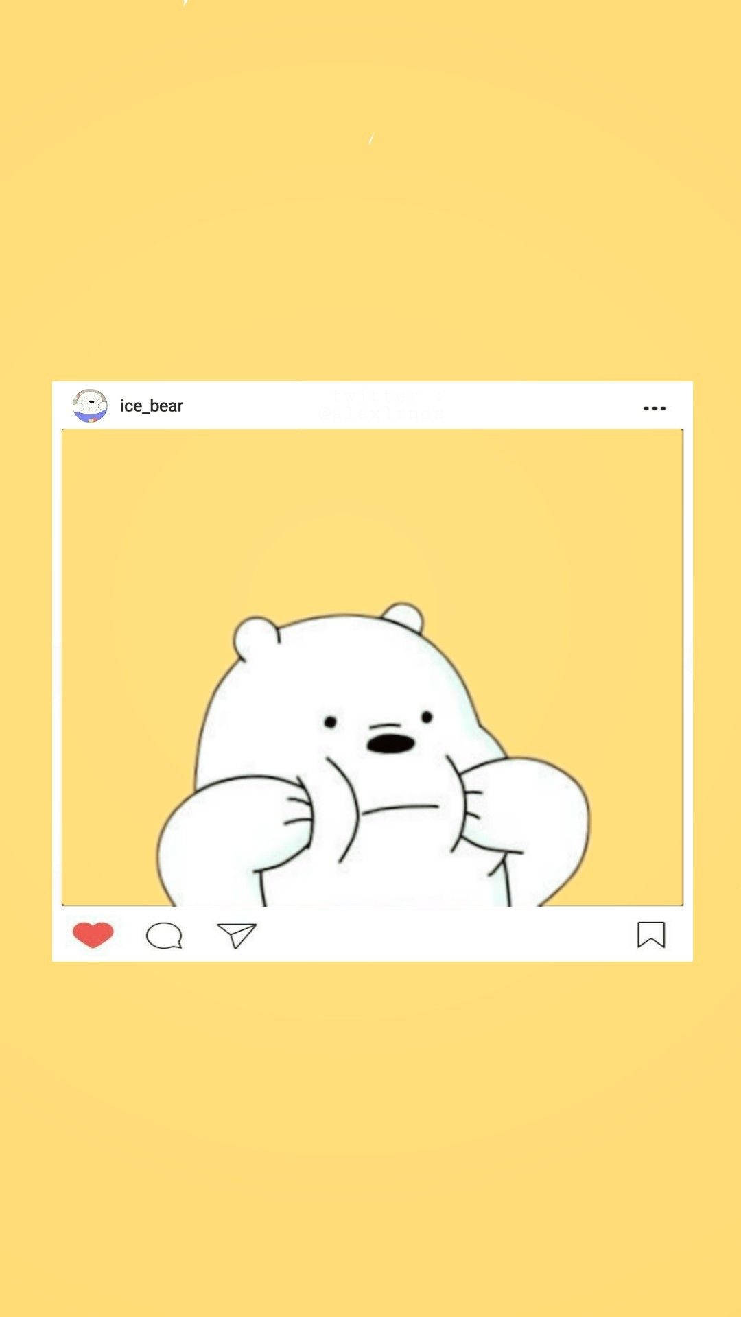 Post Tulad ng Instagram ng Ice Bear Cartoon Wallpaper
