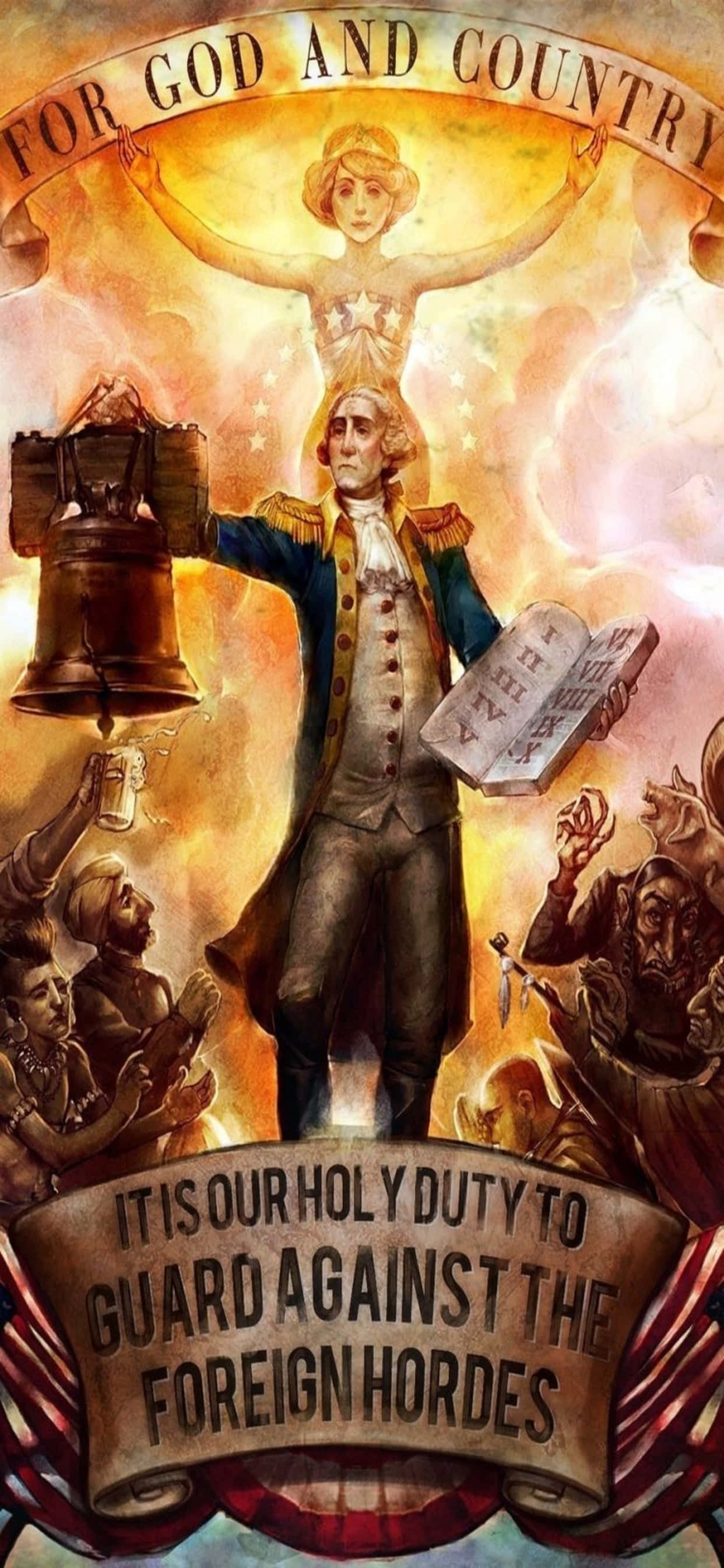 Poster Design iPhone Xs Max Bioshock Infinite Background Wallpaper