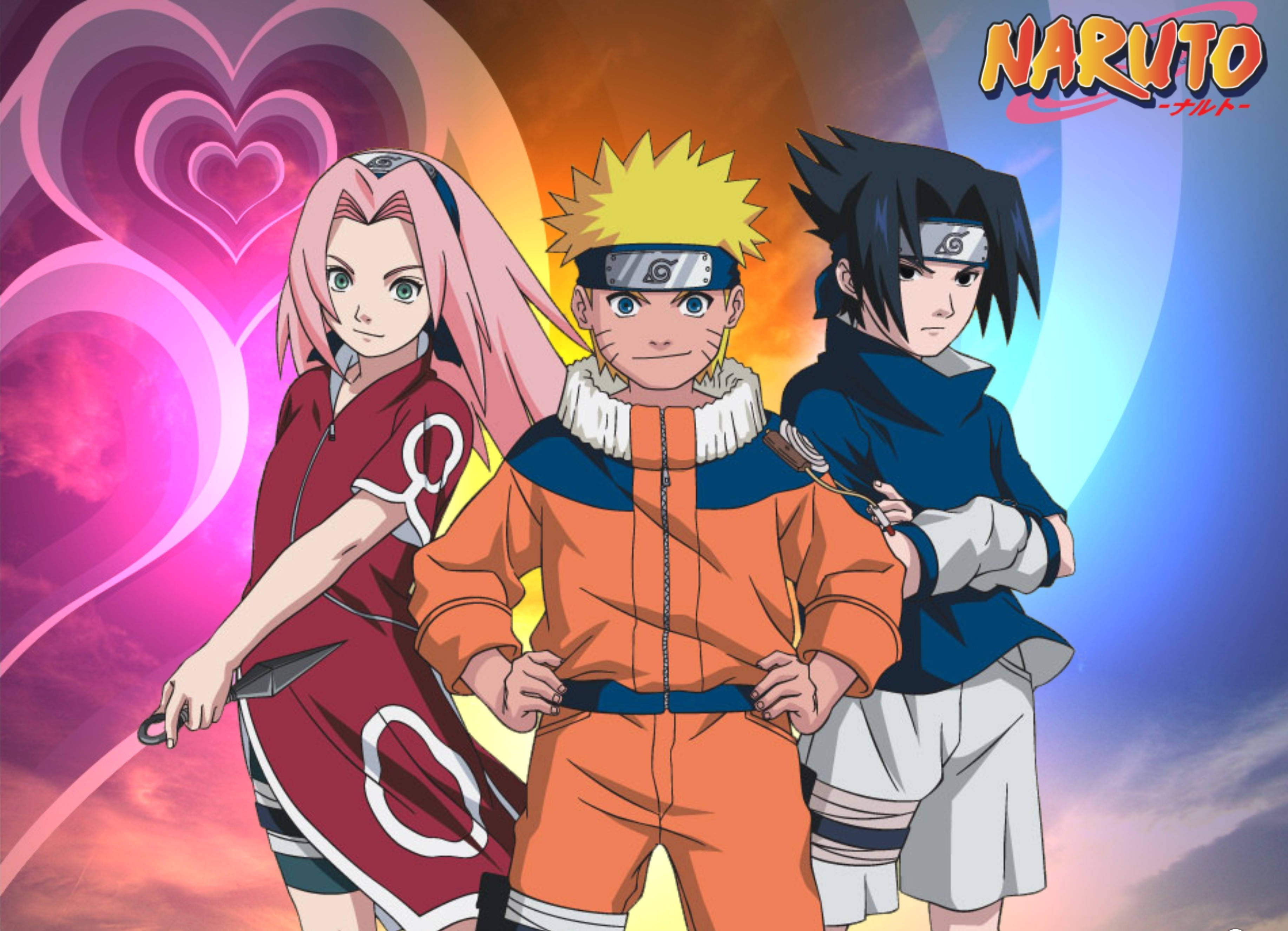 Poster ng Batang Naruto, Sasuke at Sakura Wallpaper