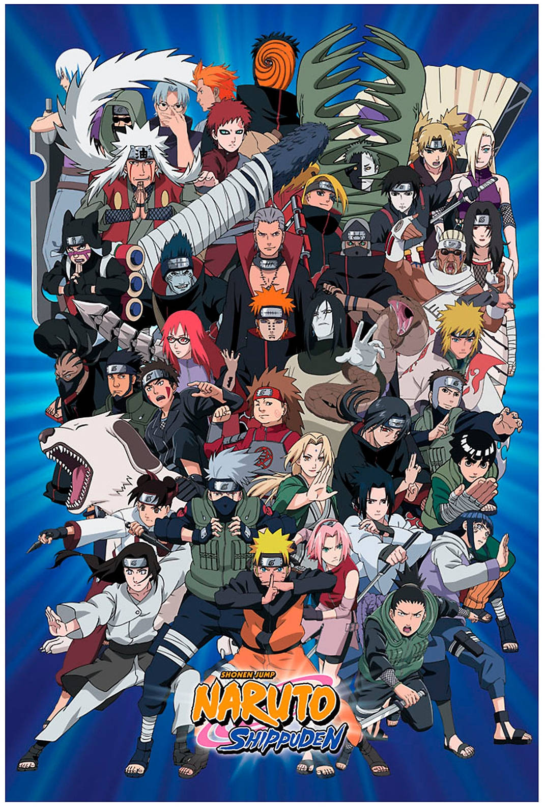 Poster ng mga Karakter sa Naruto Shippuden Wallpaper