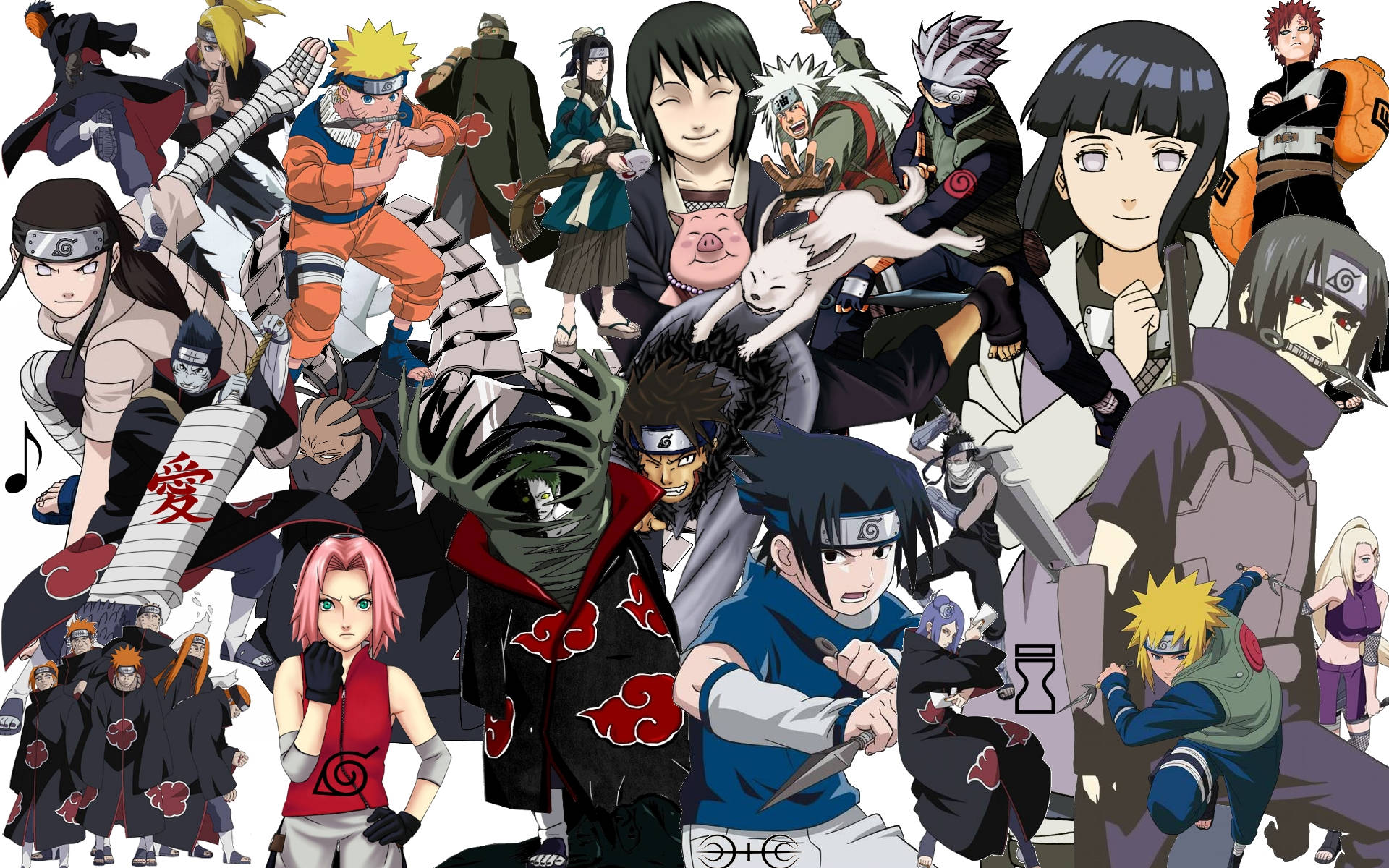 Poster ng mga Pangunahing Tauhan sa Naruto Wallpaper