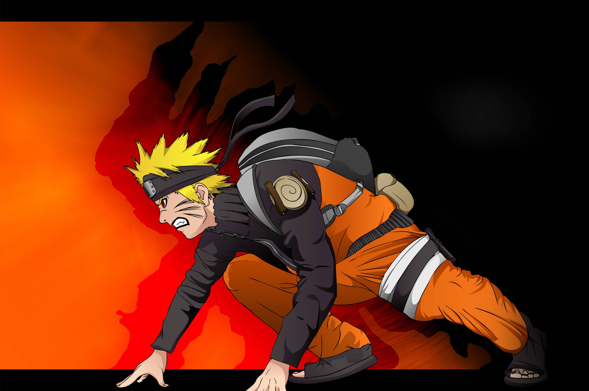 Poster ng Naruto sa Paninindigang Panlaban Wallpaper