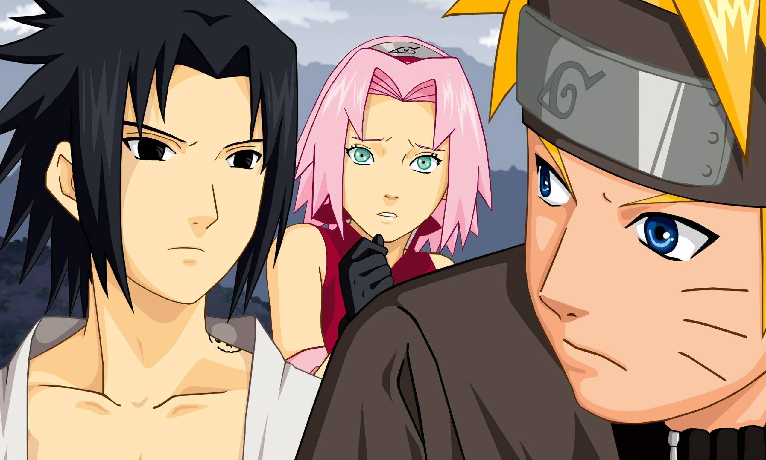 Poster ng Naruto, Sasuke at Sakura Team 7 Wallpaper