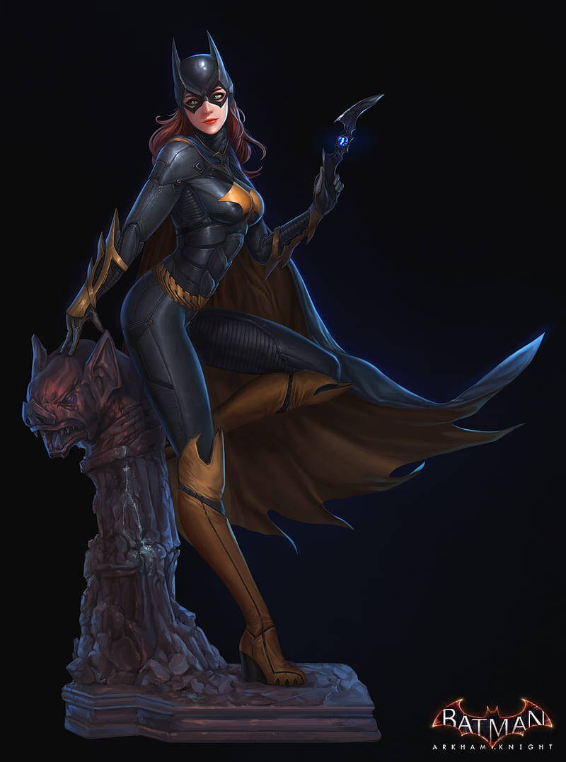 Poster ni Batgirl mula sa Batman Arkham Knight iPhone Wallpaper