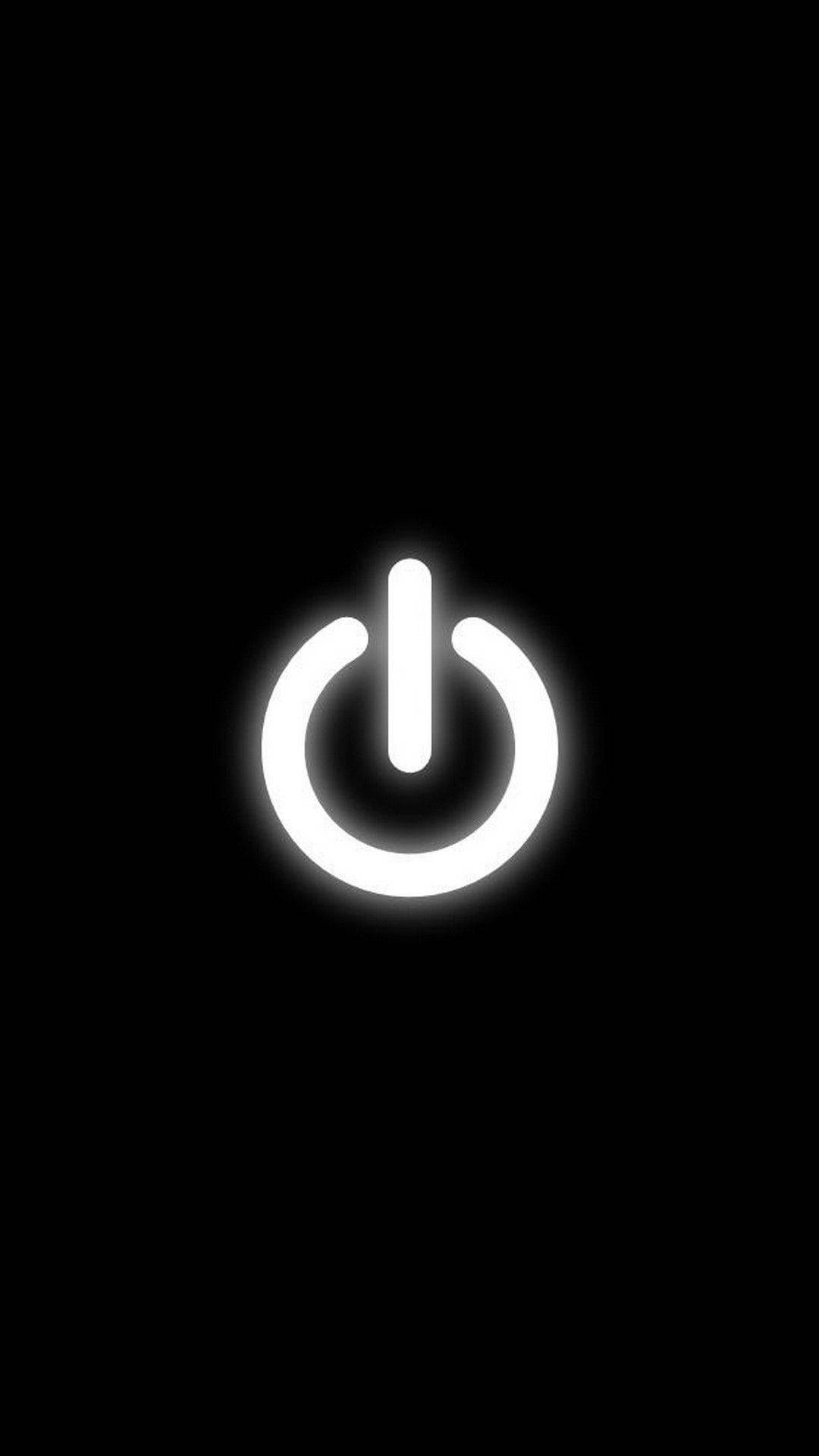 Power Button na Cool na Itim na Background Wallpaper