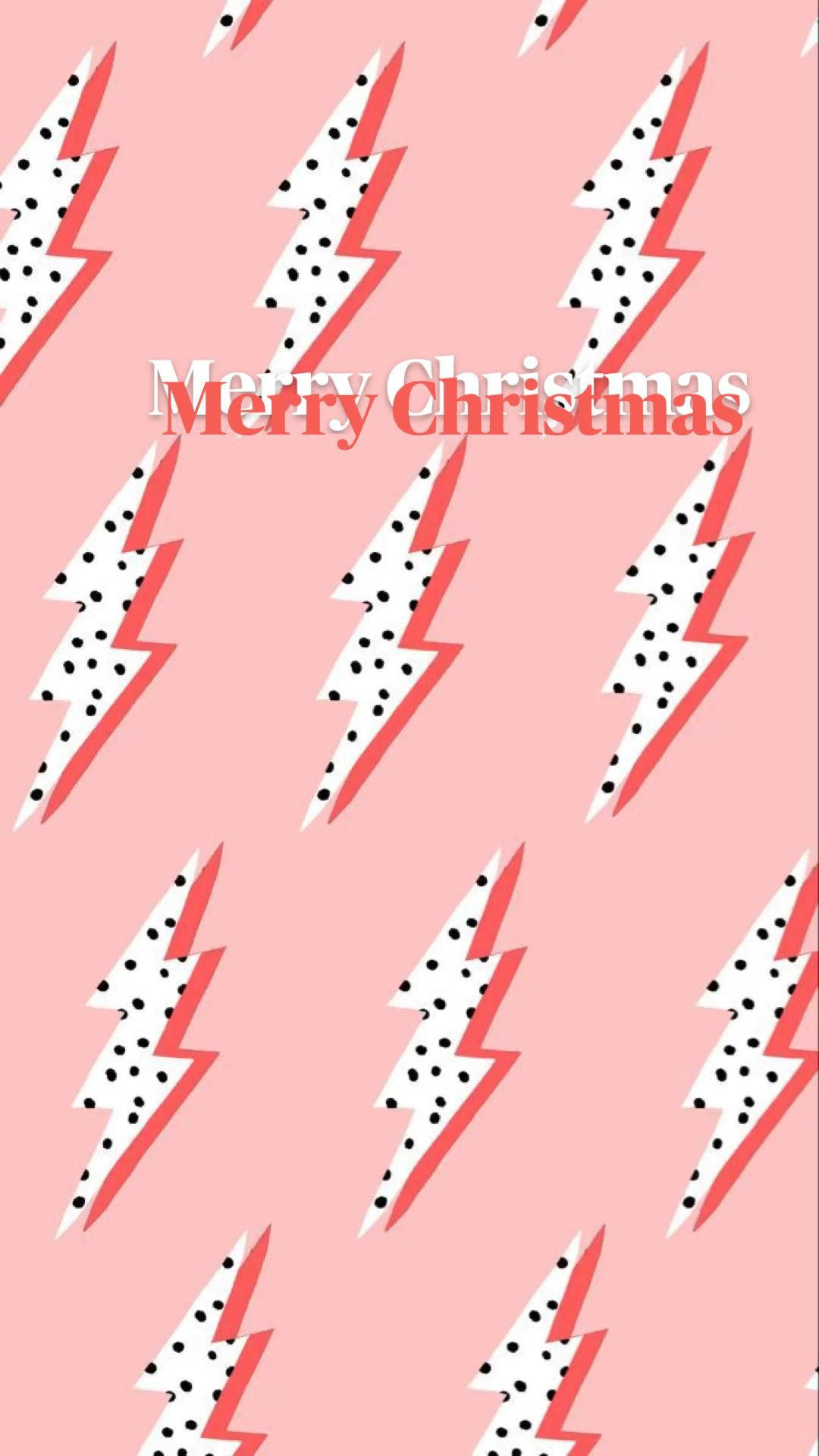 Preppy na Christmas Lightning Pattern Wallpaper