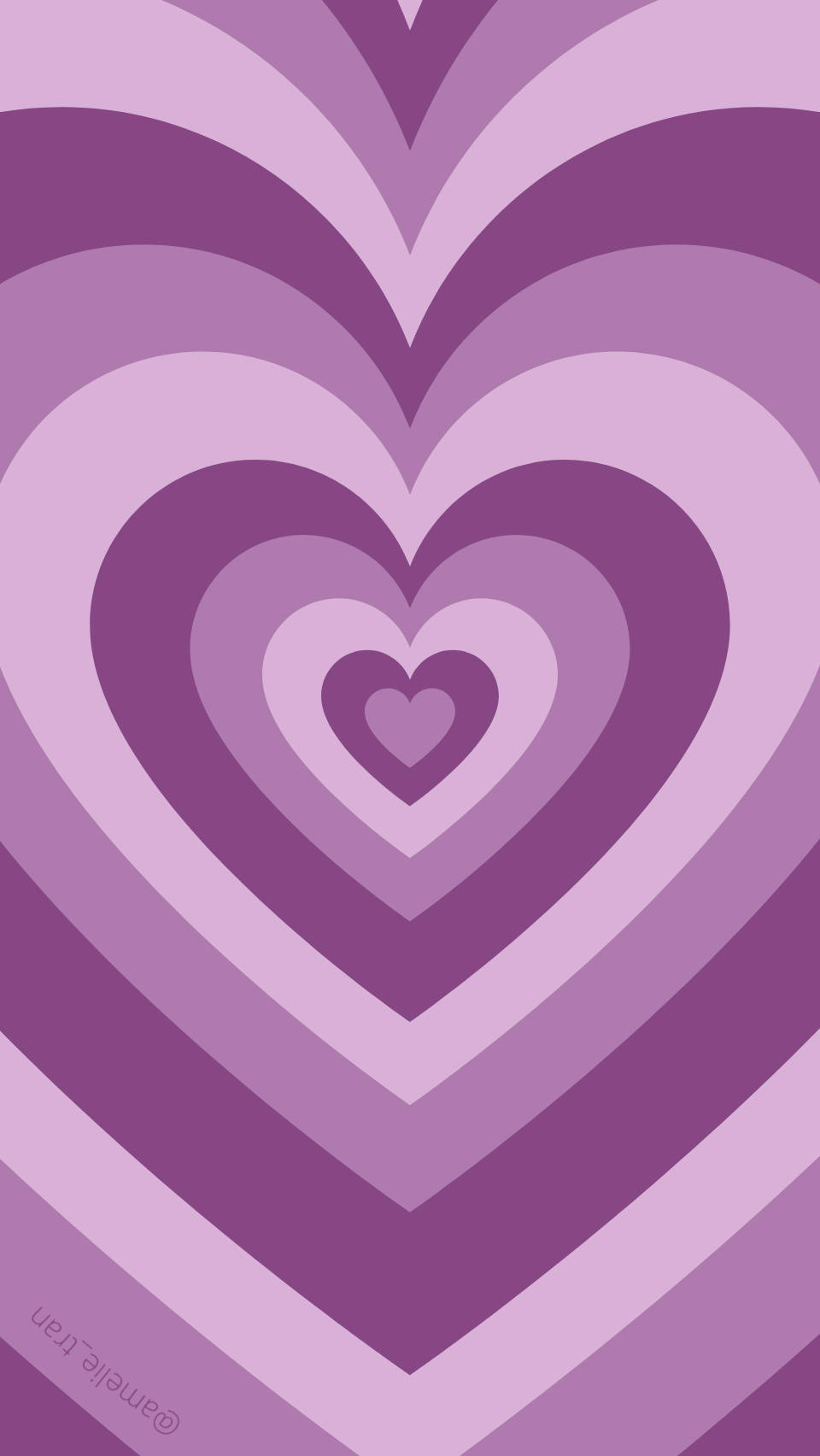 Preppy na PFP na may Purple Heart Loop Wallpaper