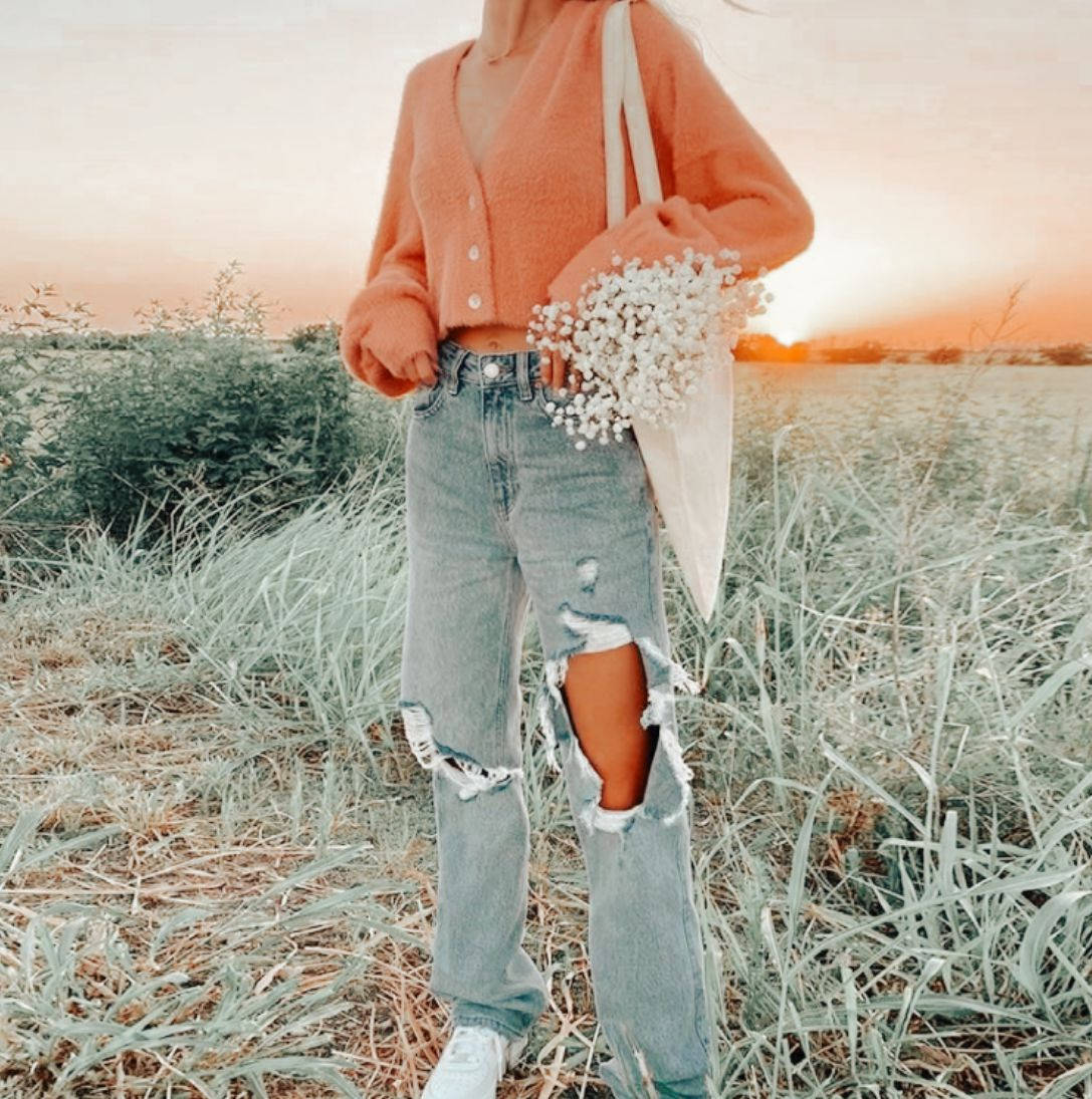 Preppy na PFP ng Babae na Naka-uso Wallpaper