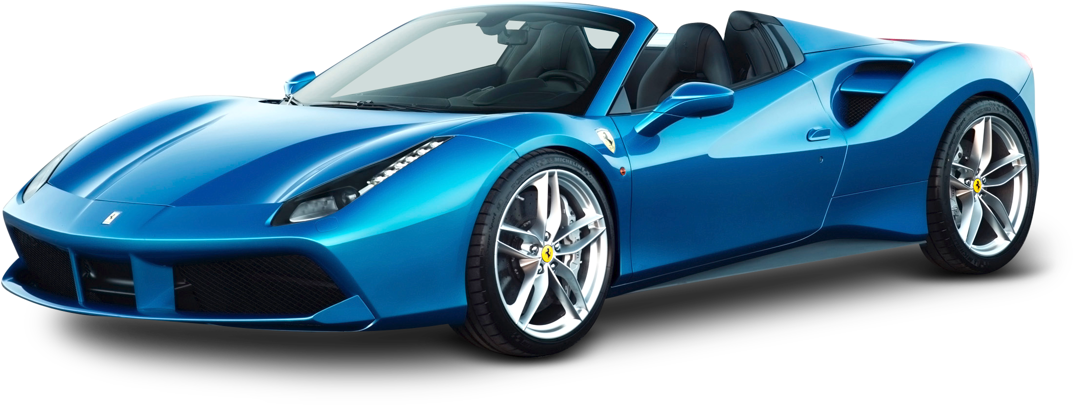 Profile ng Blue Ferrari Sports Car Wallpaper