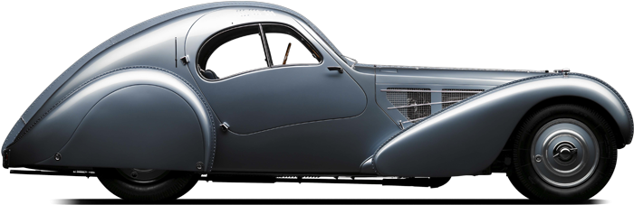Profile ng Klasikong Bugatti na Vintage na Sasakyan Wallpaper