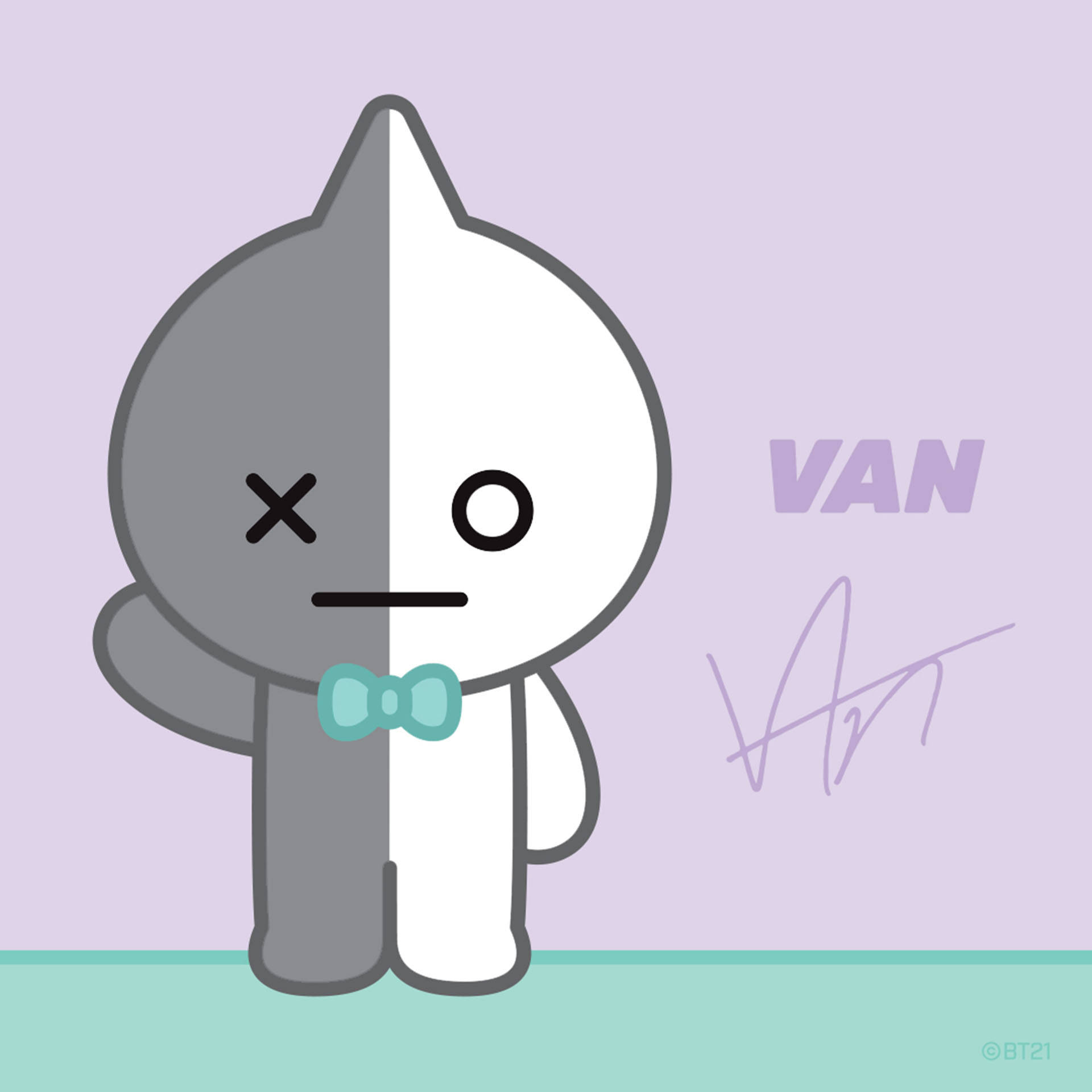 Tagapangalaga na Van BT21 Wallpaper
