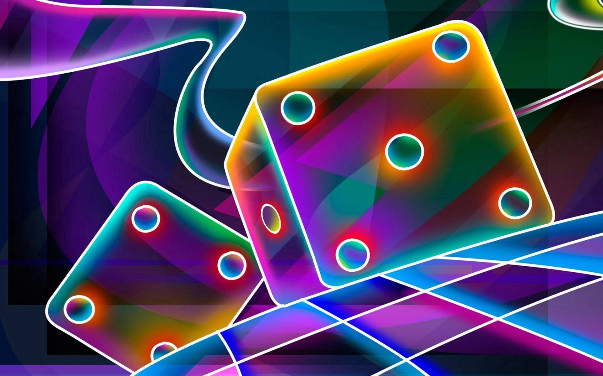 Psychedelic na Dais na Lumiligid sa Isang Neon na Tanawin Wallpaper