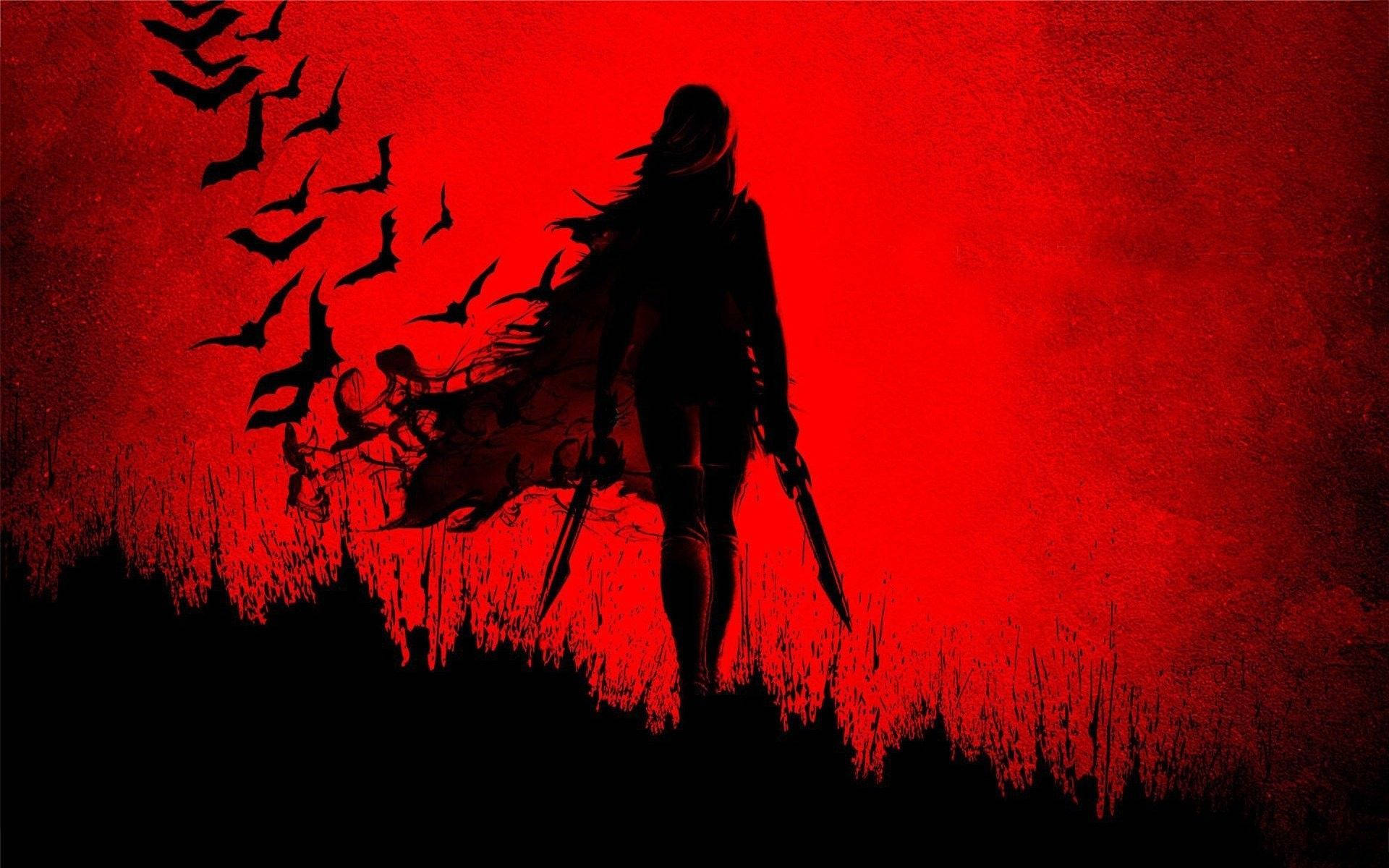 Pulang Anime na Pula-Pula Wallpaper