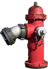 Pulang Fire Hydrant na May Kalakip na Hose Wallpaper